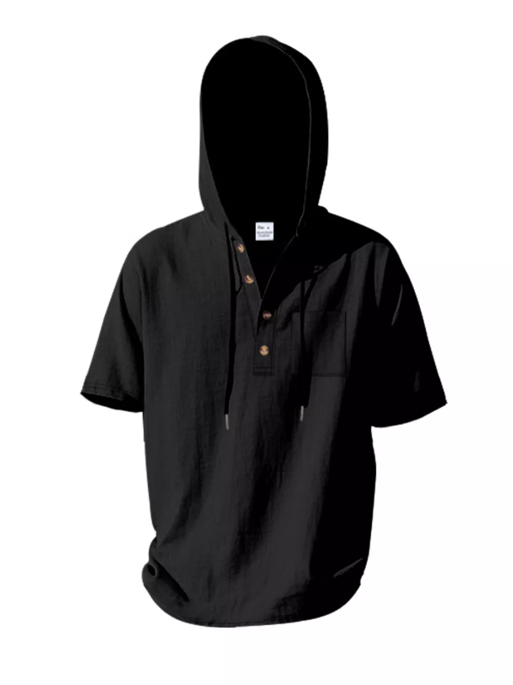 Men's Full Size Casual Short Sleeve Hooded Shirt Plus Size, image 4