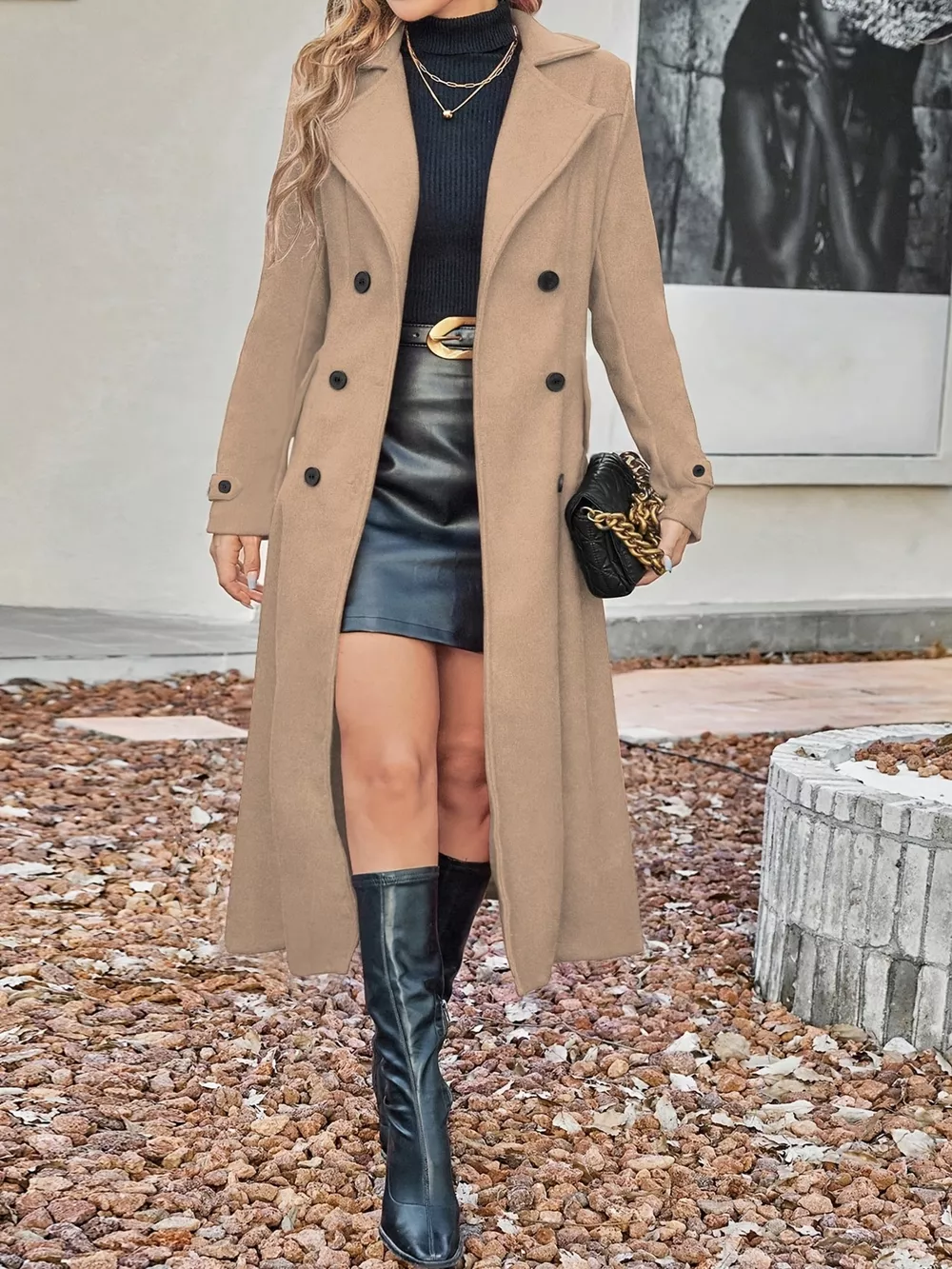 Double-Breasted Longline Coat, image 8