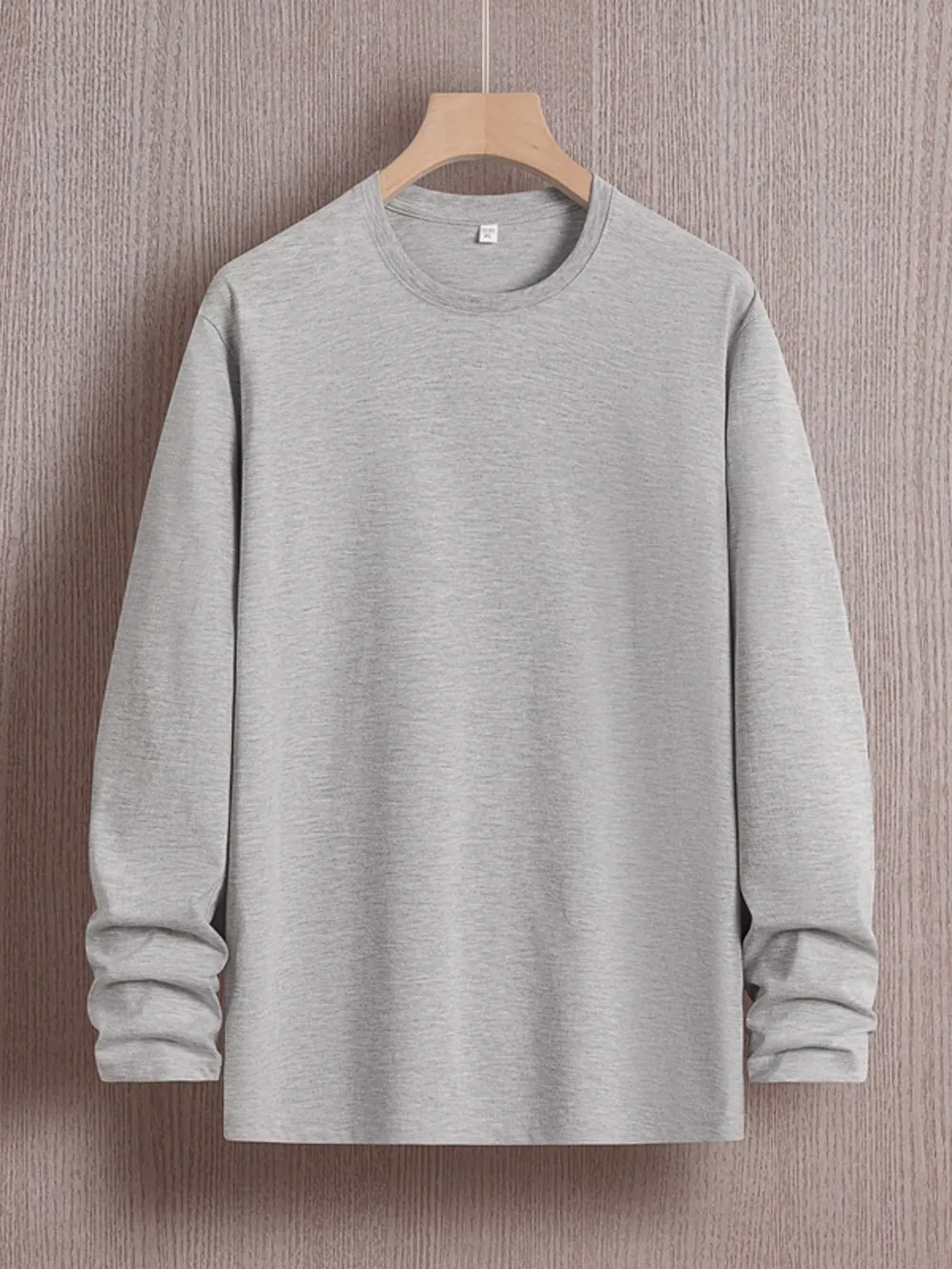 Men's Plus Size Round Neck Long Sleeve T-Shirt, image 5