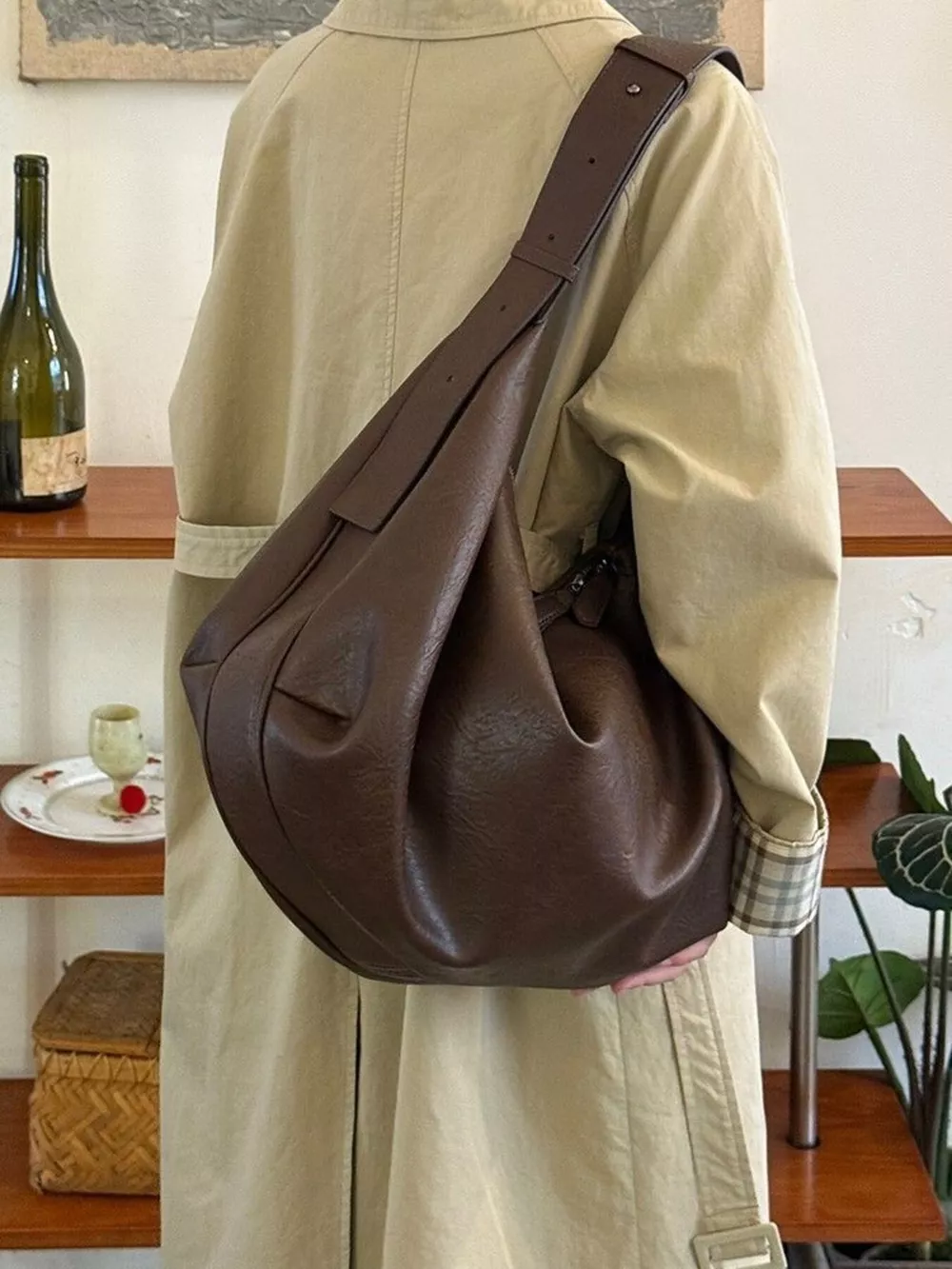 Large Capacity Faux Leather Tote Bag, image 3