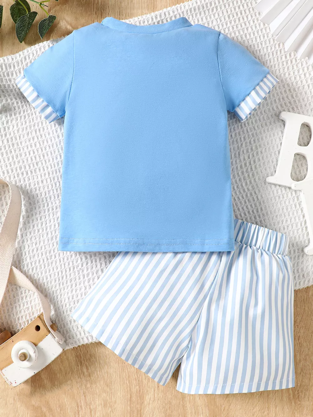 Children's Striped Pocket Tee and Shorts Set, image 14