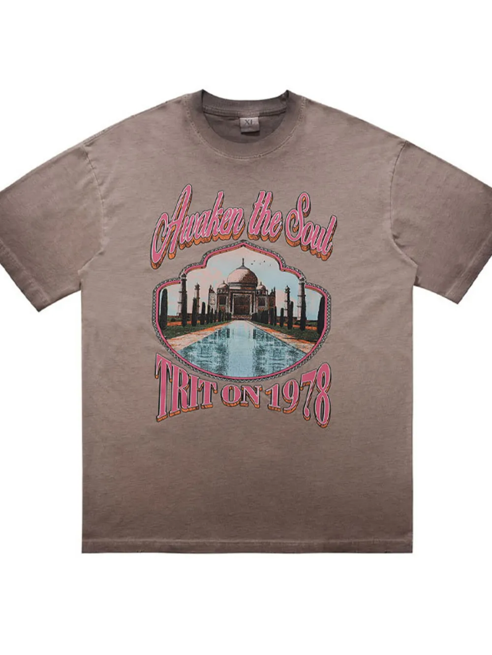 Men's Vintage Wash Graphic Round Neck T-Shirt, image 6