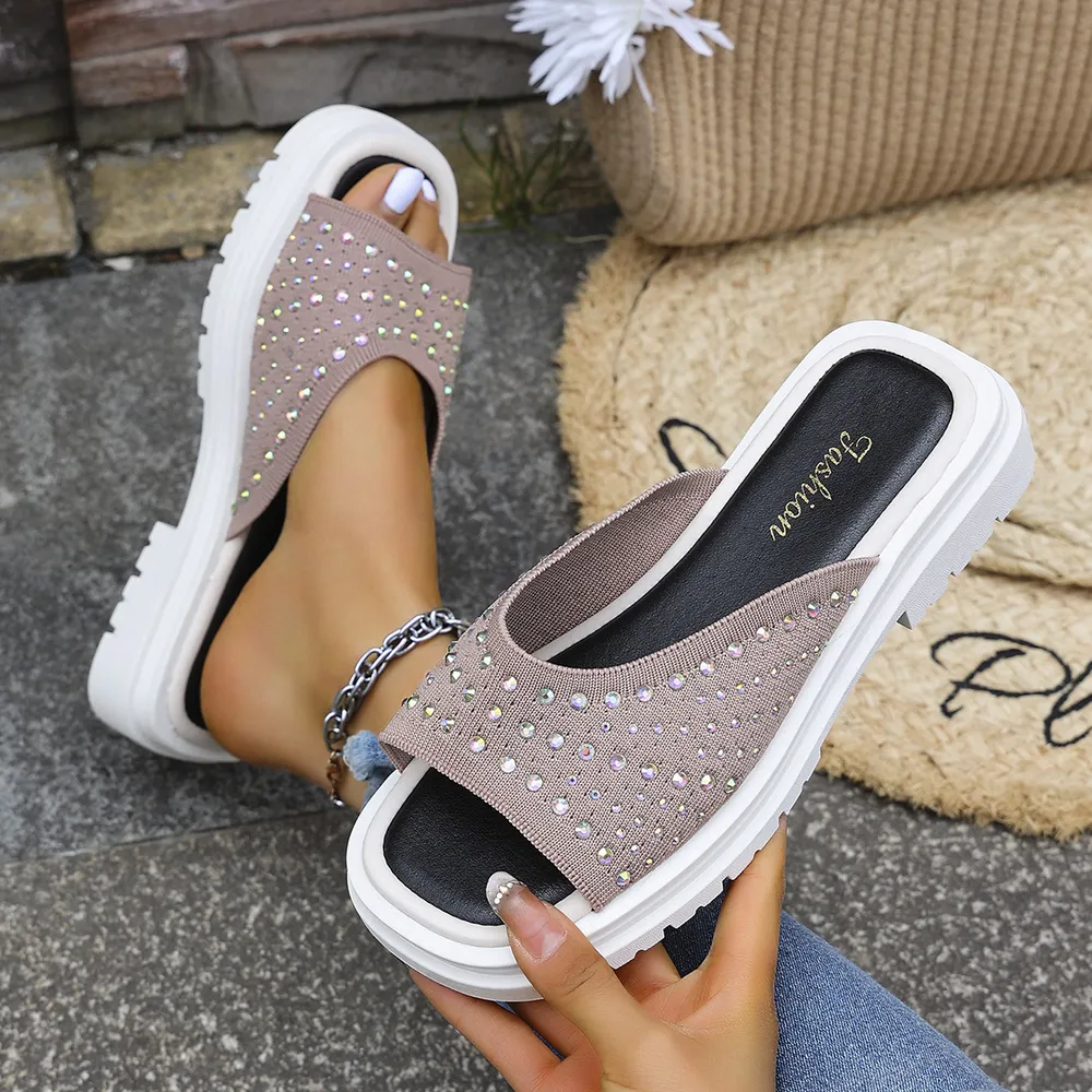 Rhinestone Open Toe Sandals, image 8