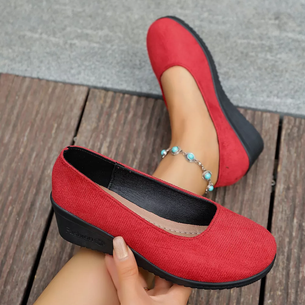 Round Toe Wedge Slip-Ons, image 5
