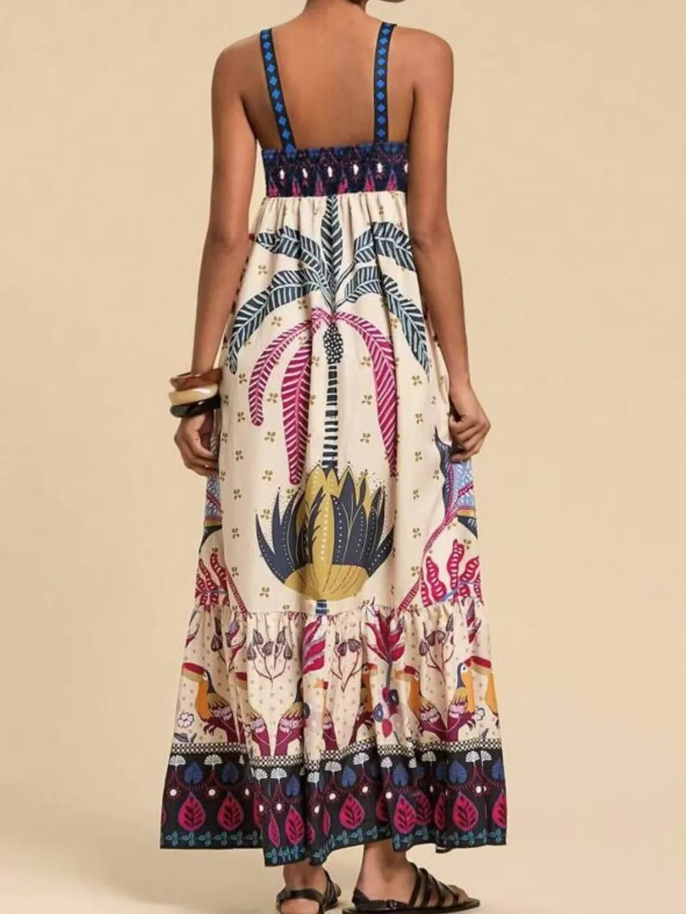 Tropical Print Maxi Cami Dress, image 8