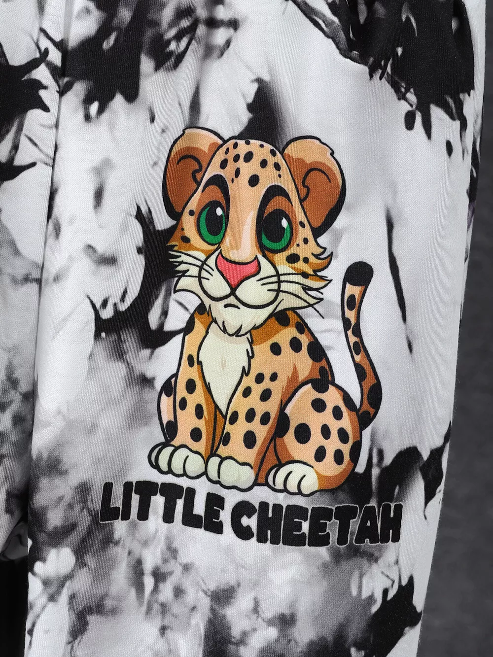 Children's Cheetah Tie-Dye Top and Pants Set, image 4