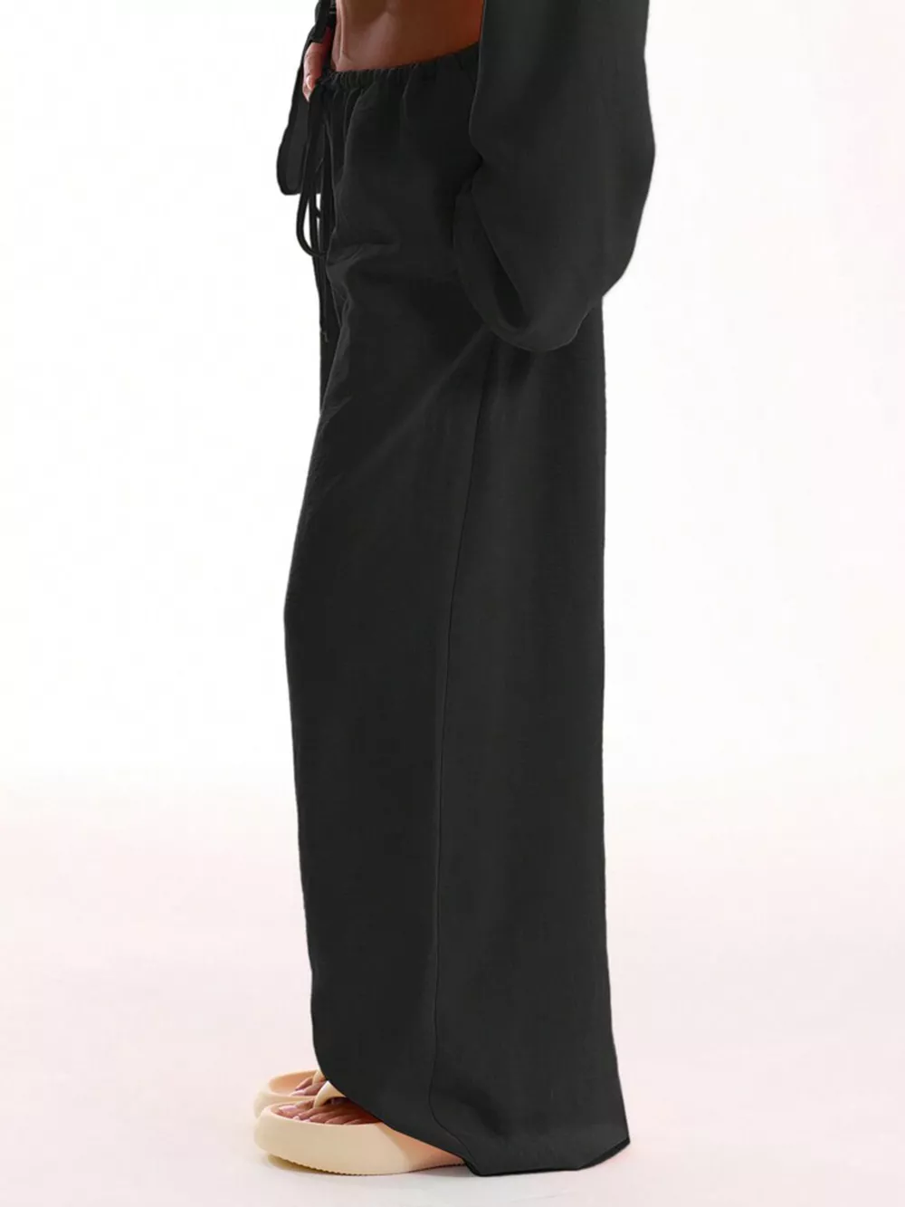 Drawstring Wide Leg Pants, image 8
