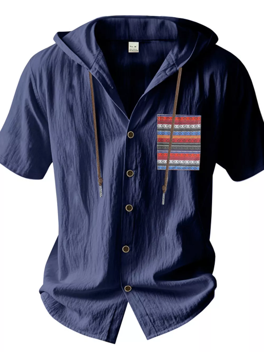 Men's Full Size Casual Hooded Short Sleeve Shirt Plus Size, image 11