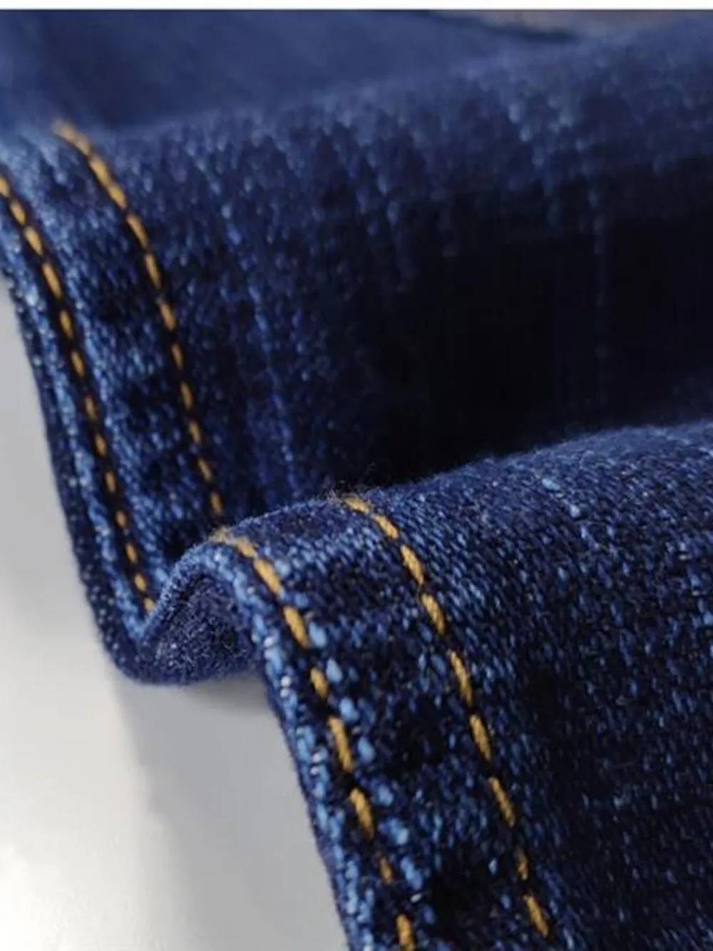 Men's Plus Size Button Up Long Sleeve Denim Shirt, image 8