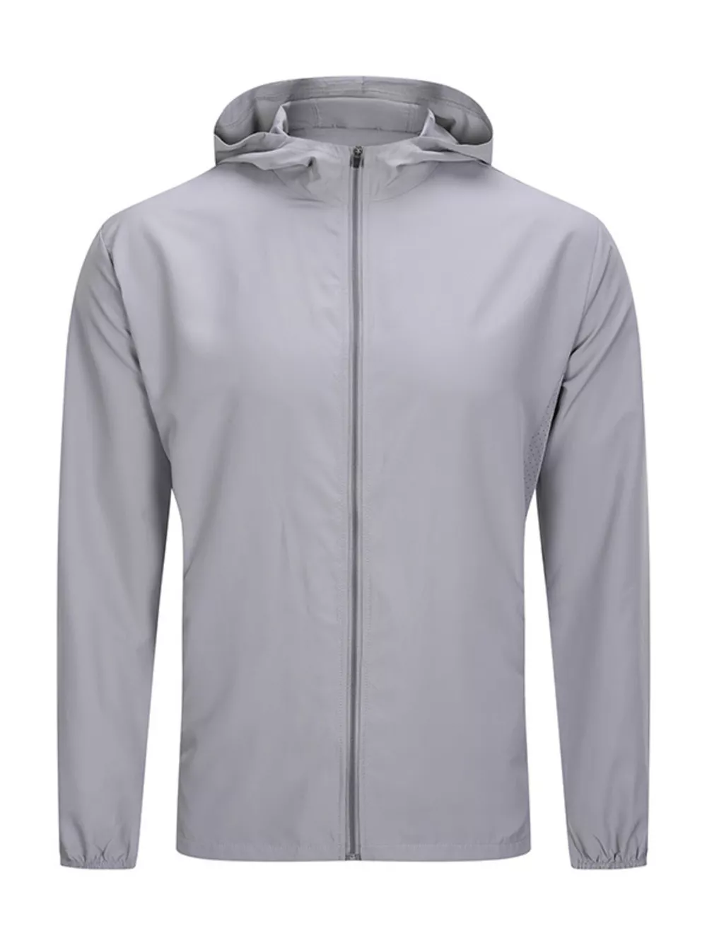 Men's Plus Size Zip Up Long Sleeve Hooded Jacket, image 2