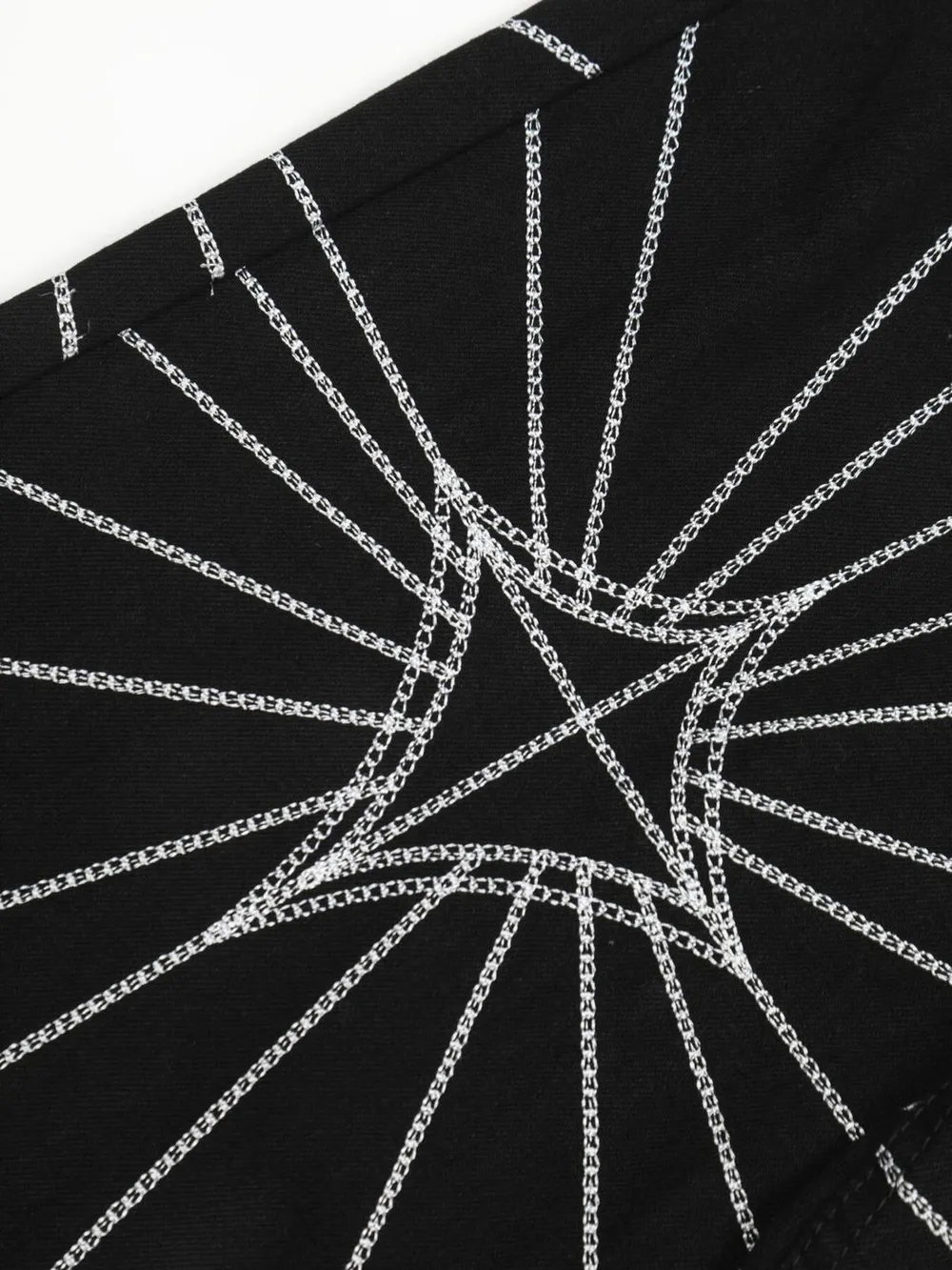 Men's Spider Web Embroidered Flared Jeans, image 6