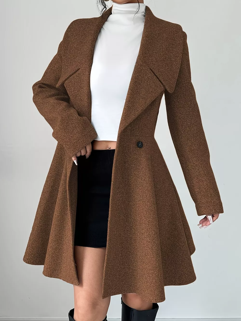 Double-Breasted Long Sleeve Outerwear, image 9