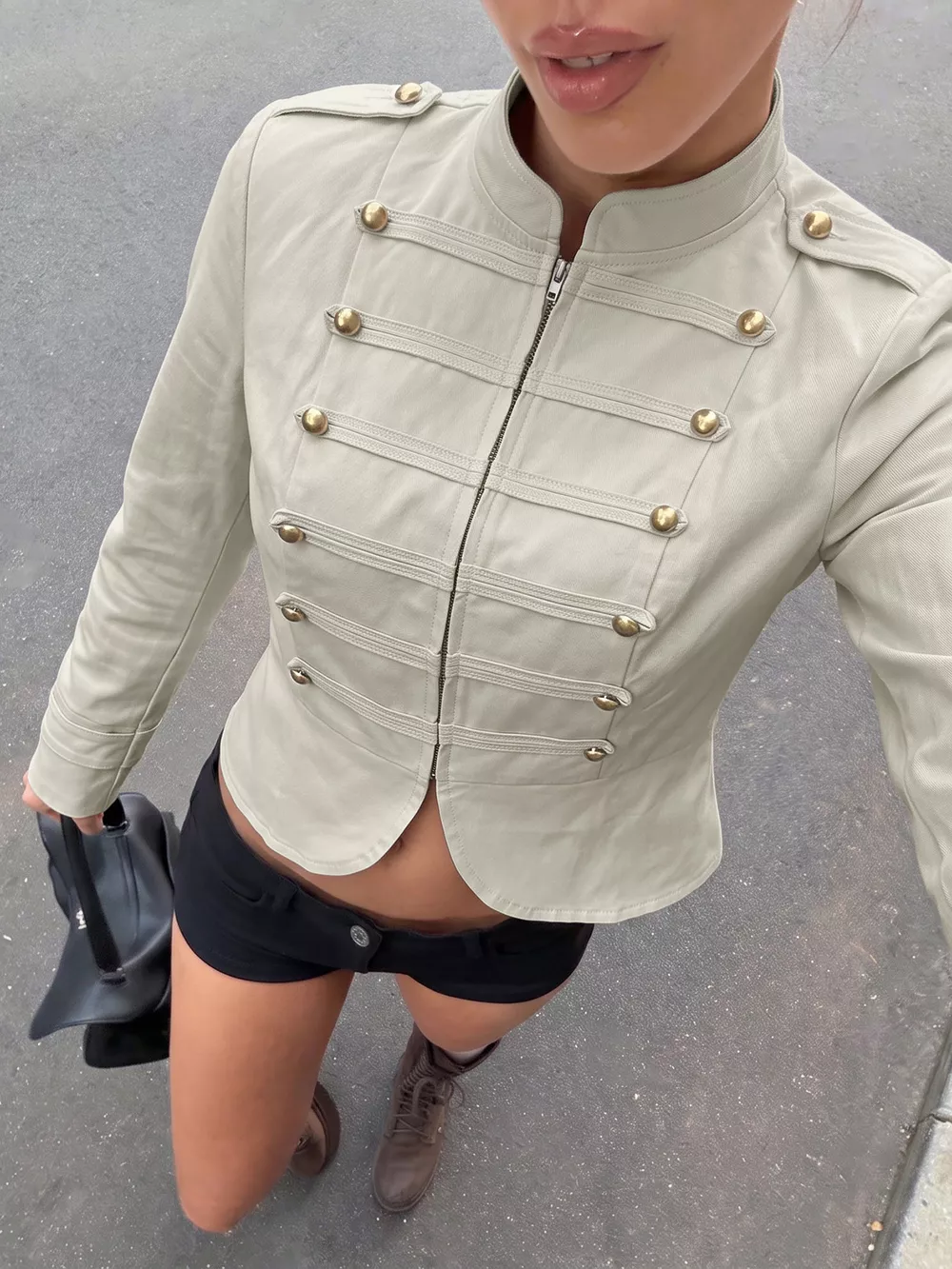 Zip Up Cropped Jacket, image 3