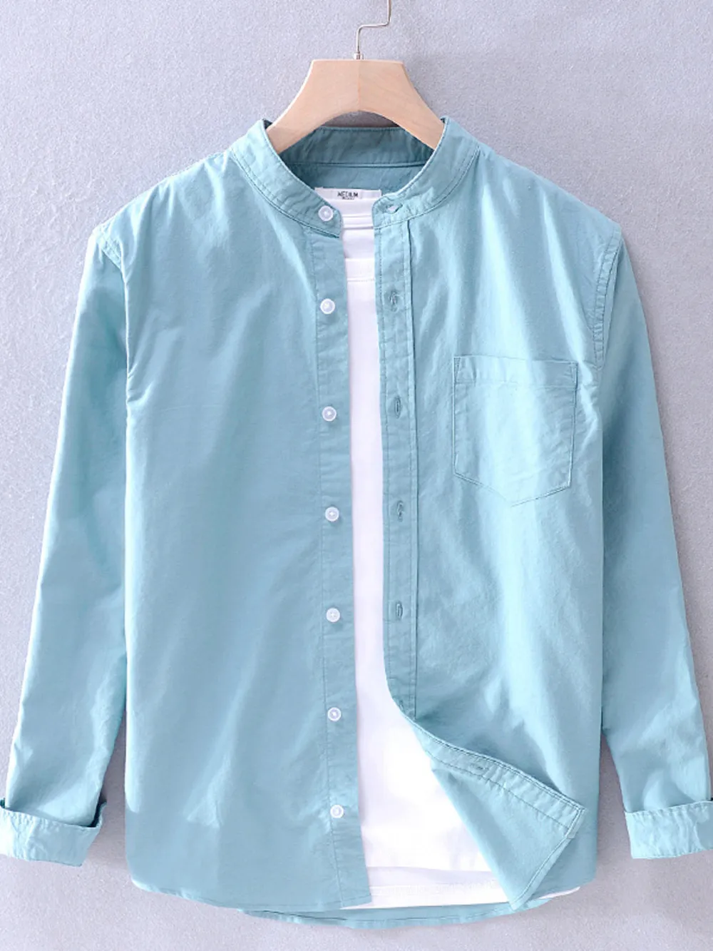 Men's Plus Size Button Up Long Sleeve Shirt, image 5