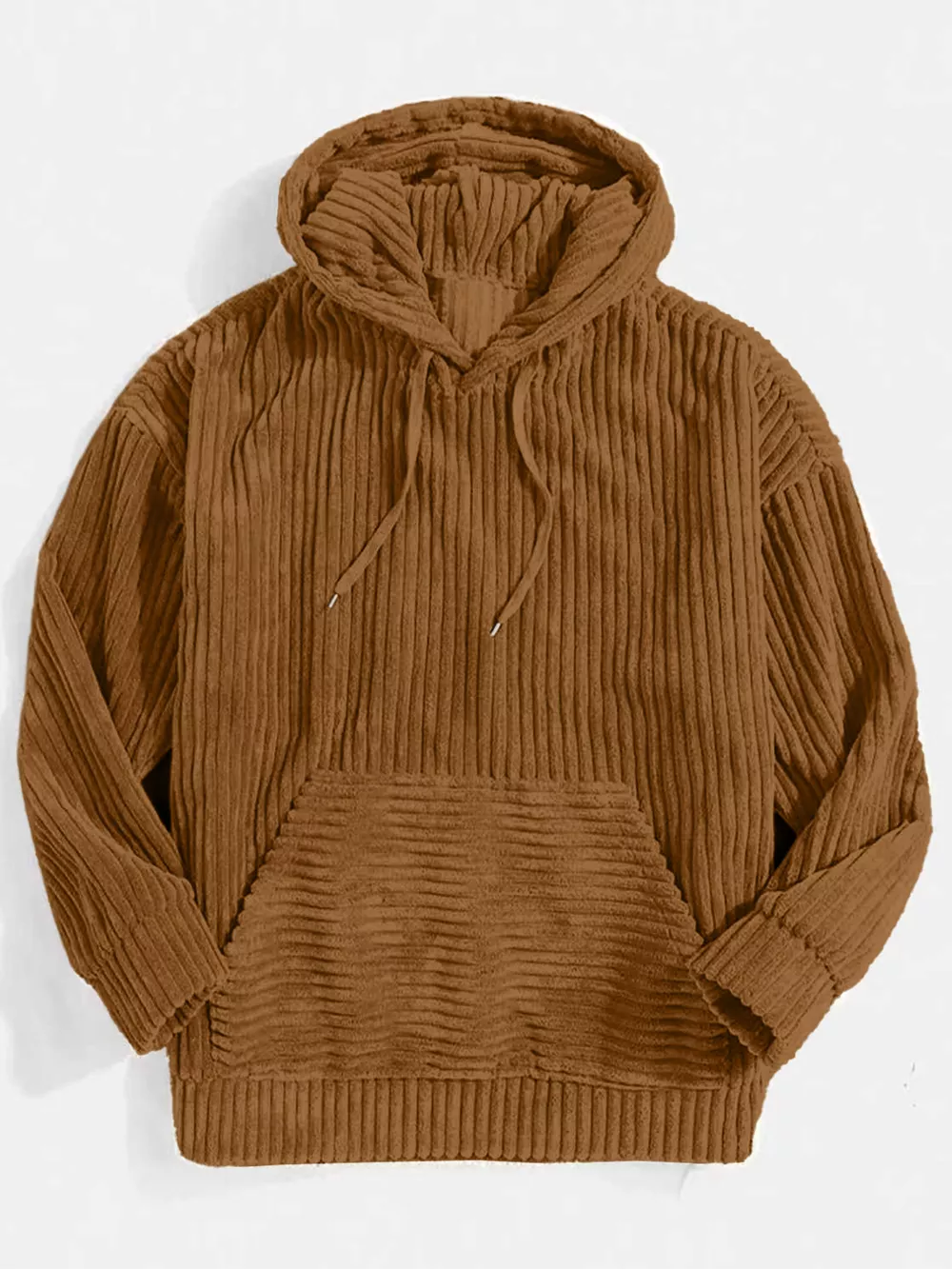 Men's Full Size Casual Corduroy Hoodie Plus Size, image 7