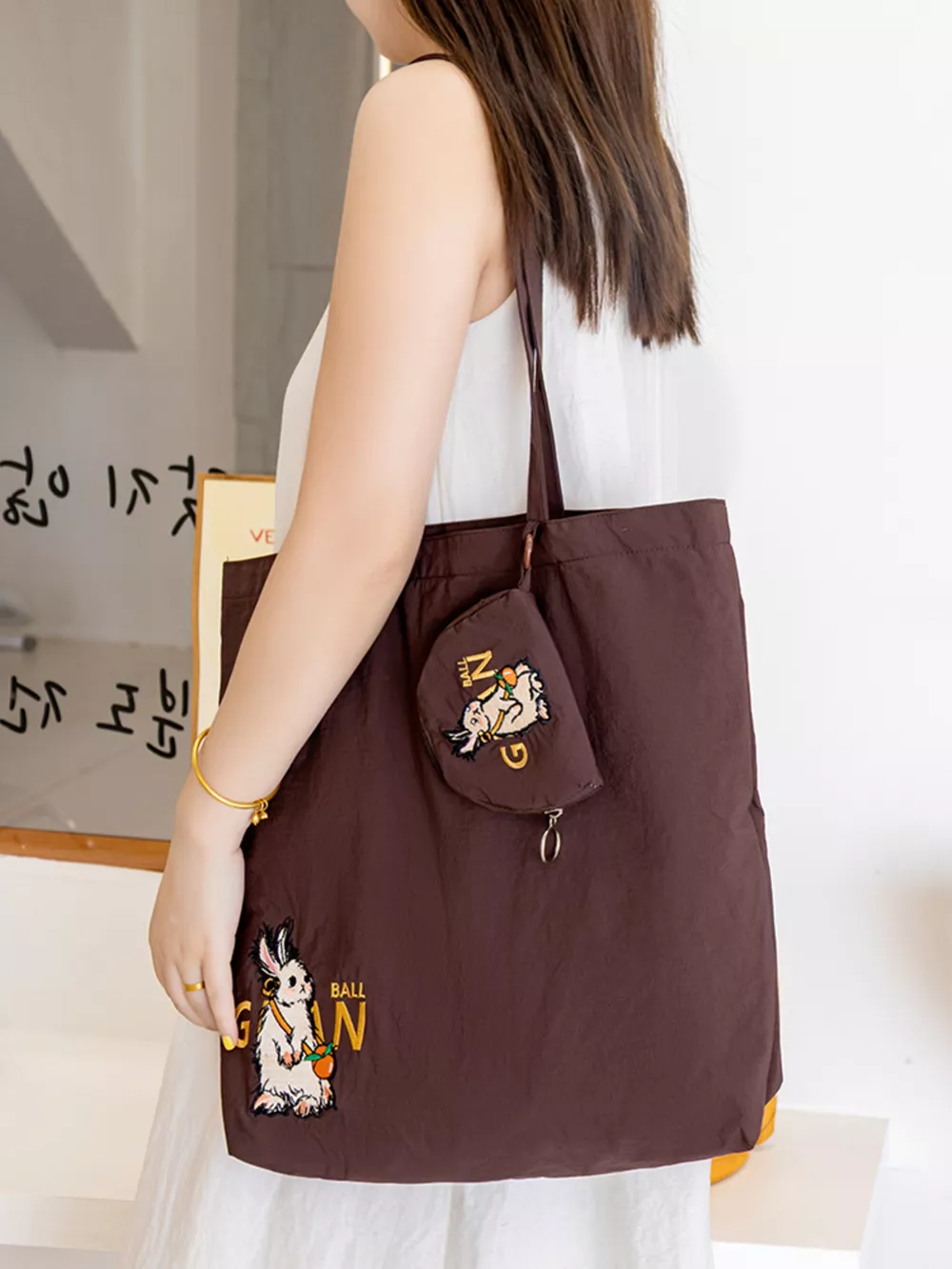 Cartoon Print Lightweight Handbag, image 4