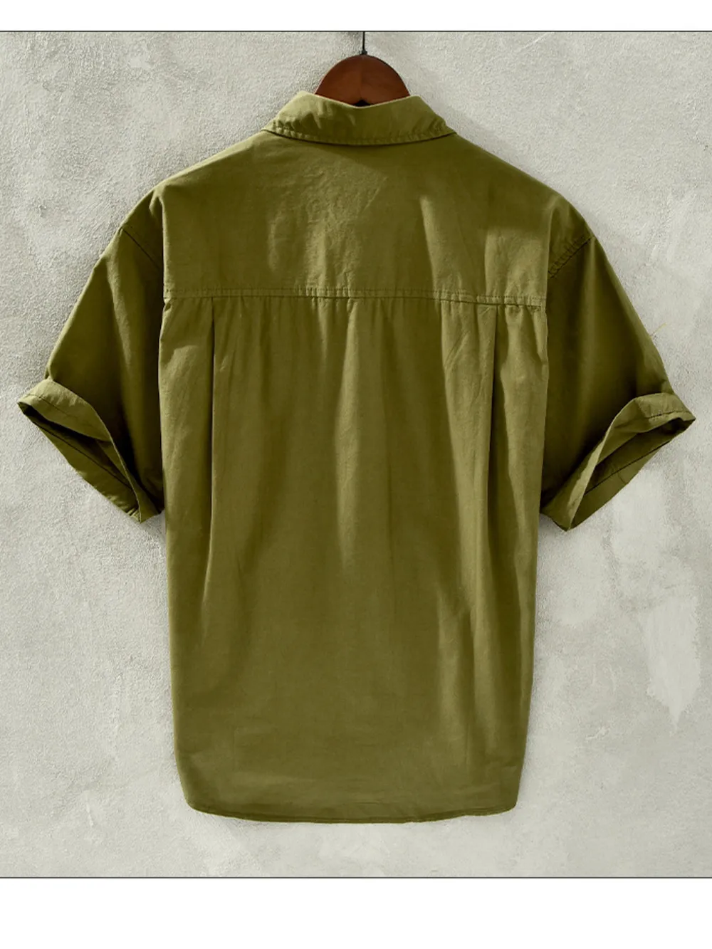 Men's Plus Size Button Up Short Sleeve Shirt