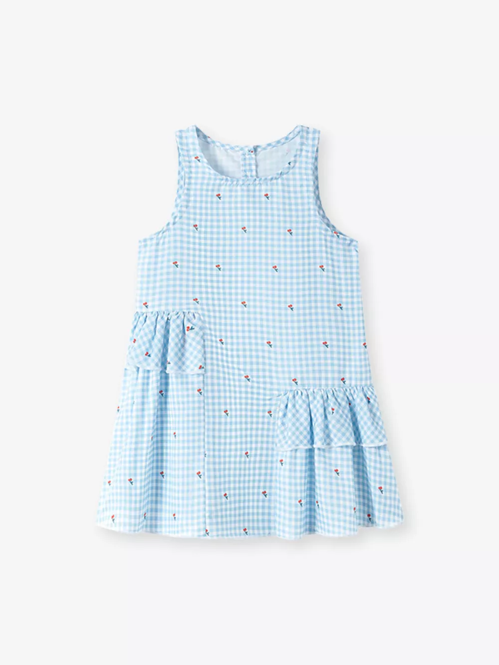 Children's Gingham Ruffle Sleeveless Dress, image 2