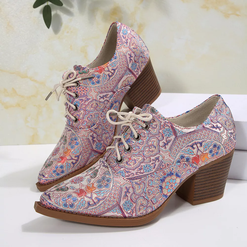 Point Toe Block Heels Ankle Boots, image 14