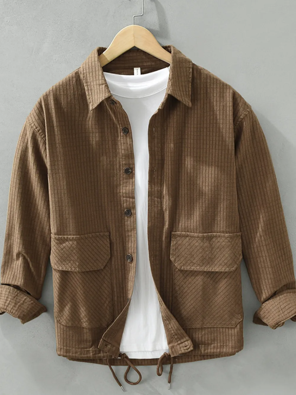 Men's Plus Size Button Up Long Sleeve Shirt, image 2