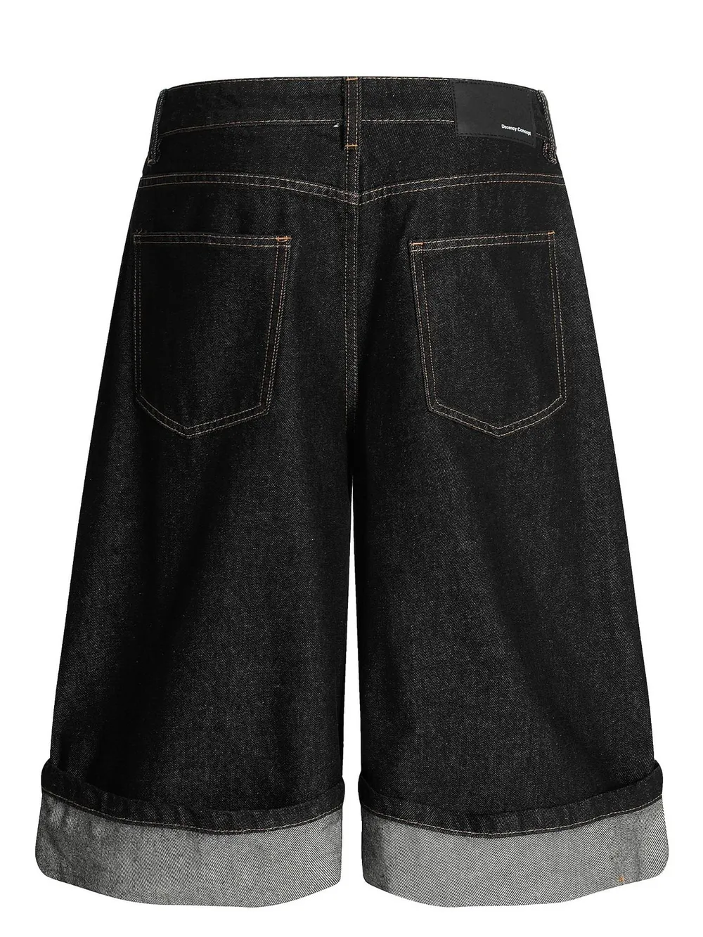 Men's Baggy Denim Shorts with Cuffed Hem, image 3