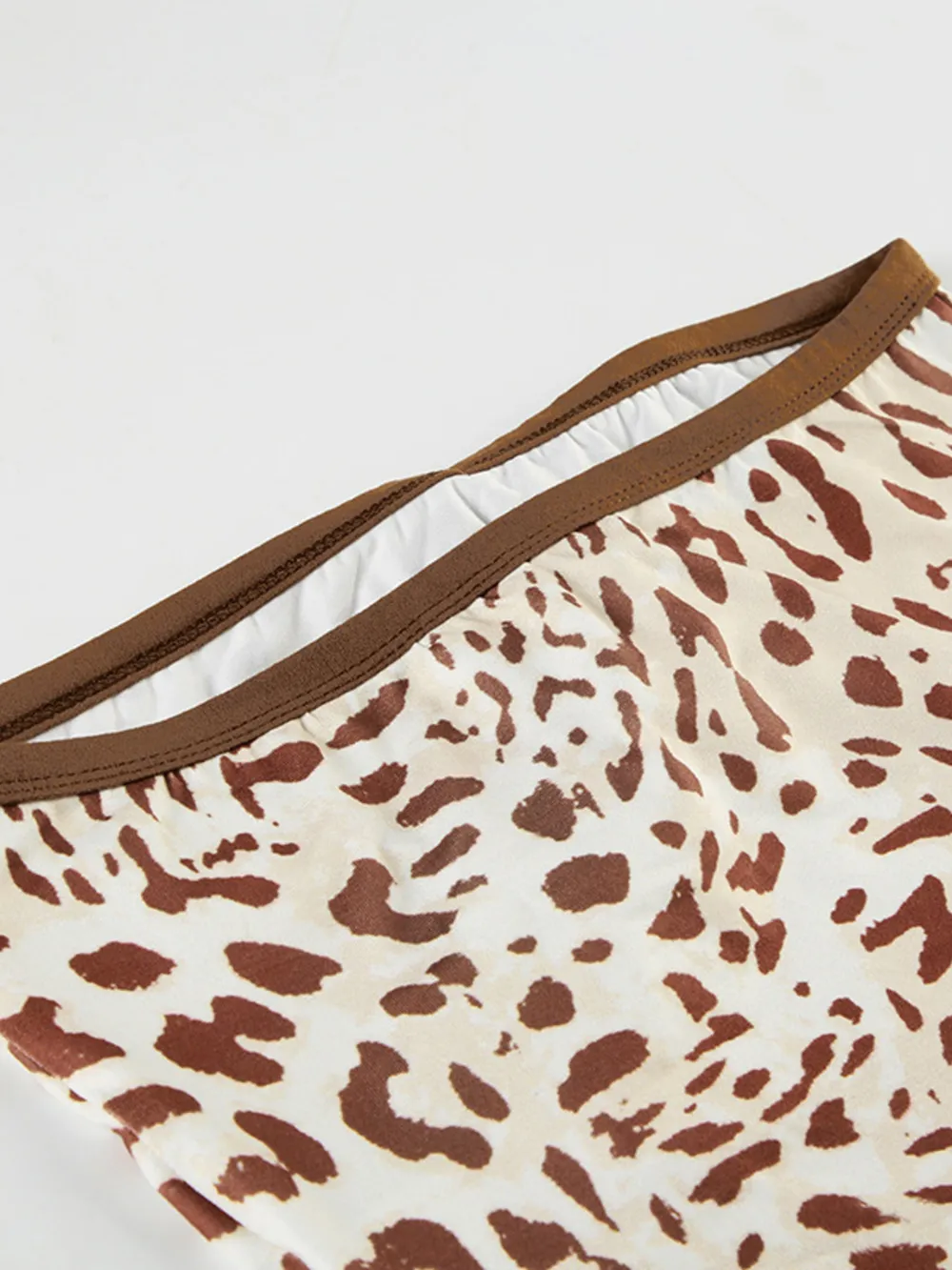 Leopard Print Strapless Top and Skirt Two-Piece Set, image 9
