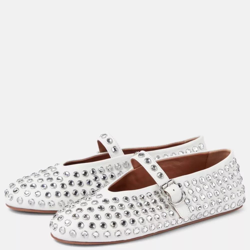 Studded Round Toe Slip-Ons, image 6