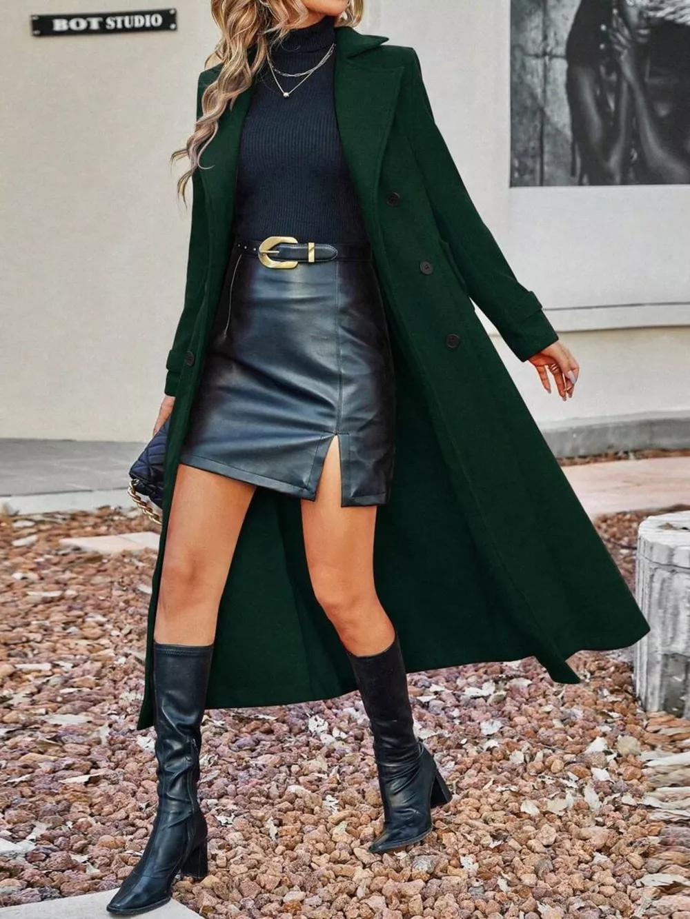 Double-Breasted Longline Coat, image 18