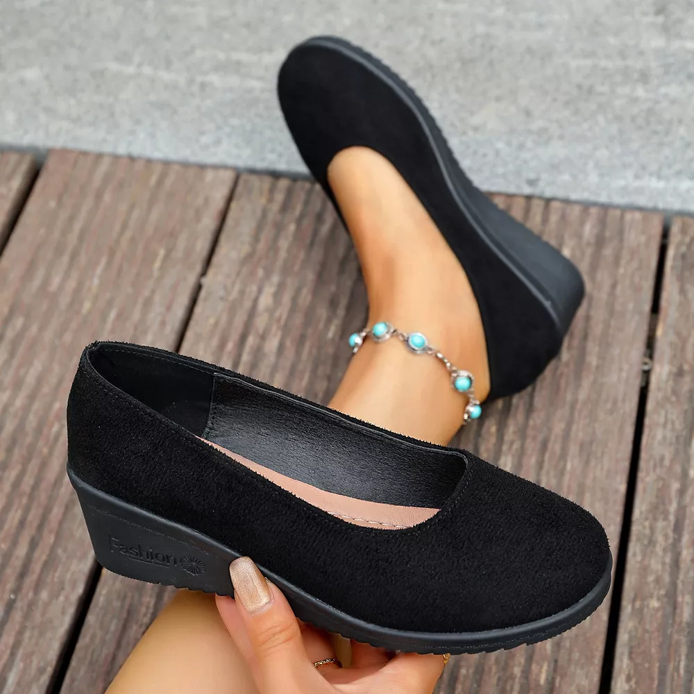 Wedge Heel Slip-On Loafers, image 7