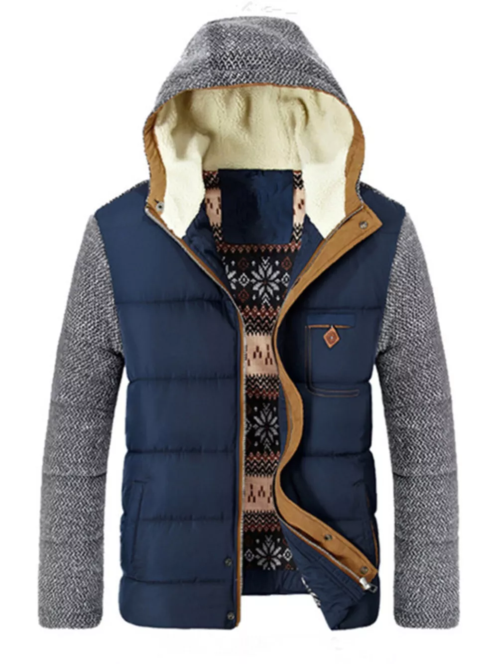 Men's Padded Hooded Winter Coat, image 4