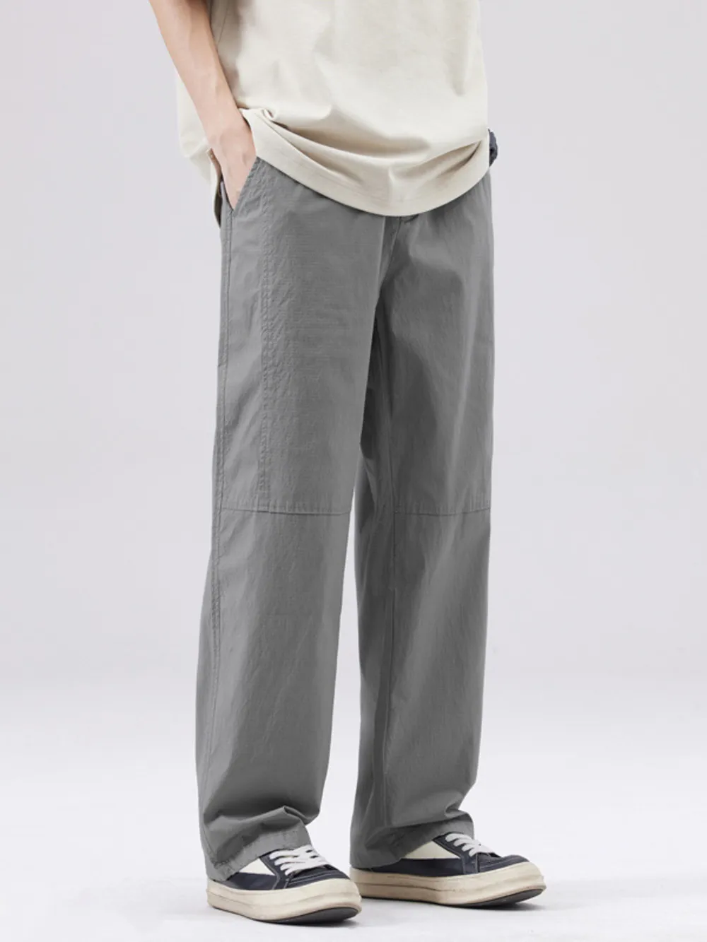 Men's Full Size Casual Relaxed Fit Wide Leg Pants Plus Size, image 2