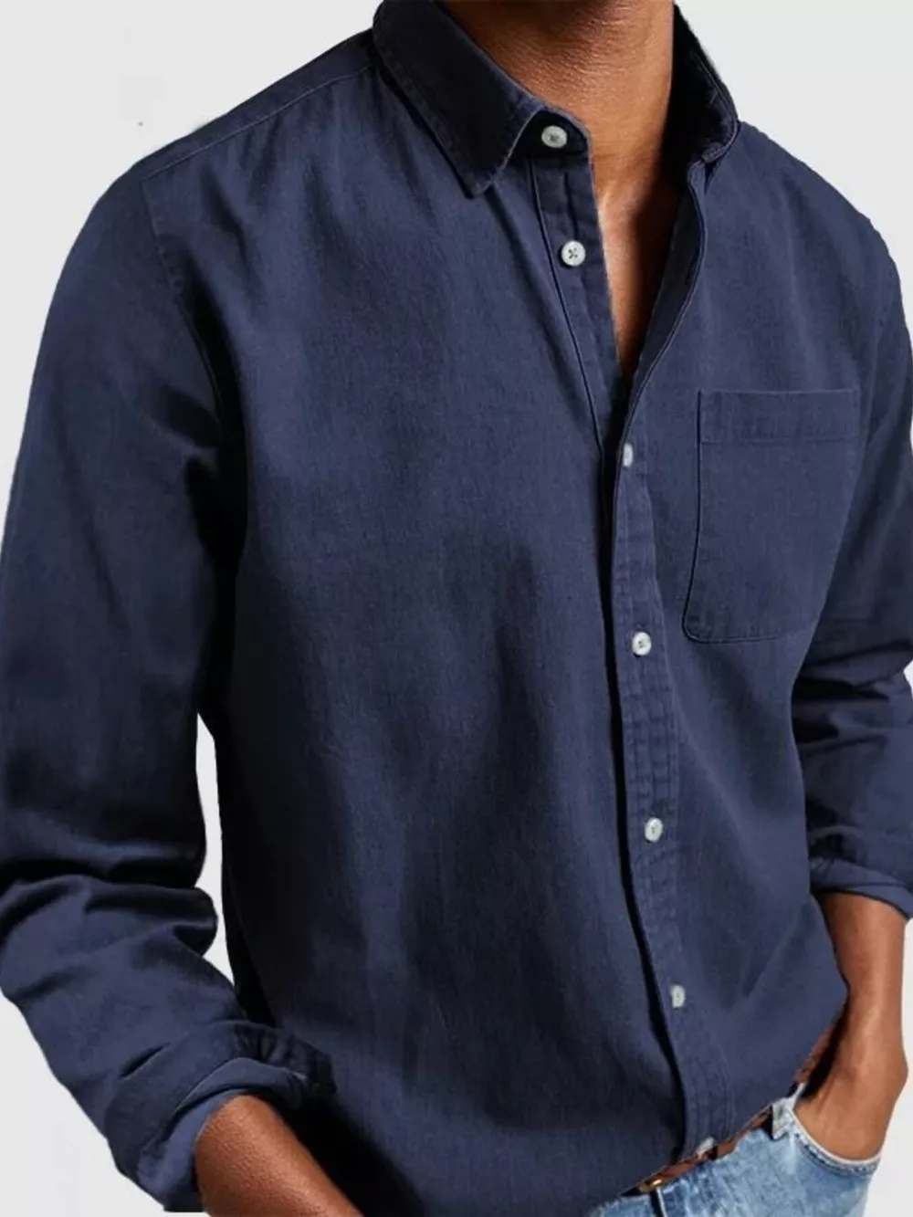 Men's Full Size Button Up Long Sleeve Shirt Plus Size, image 5