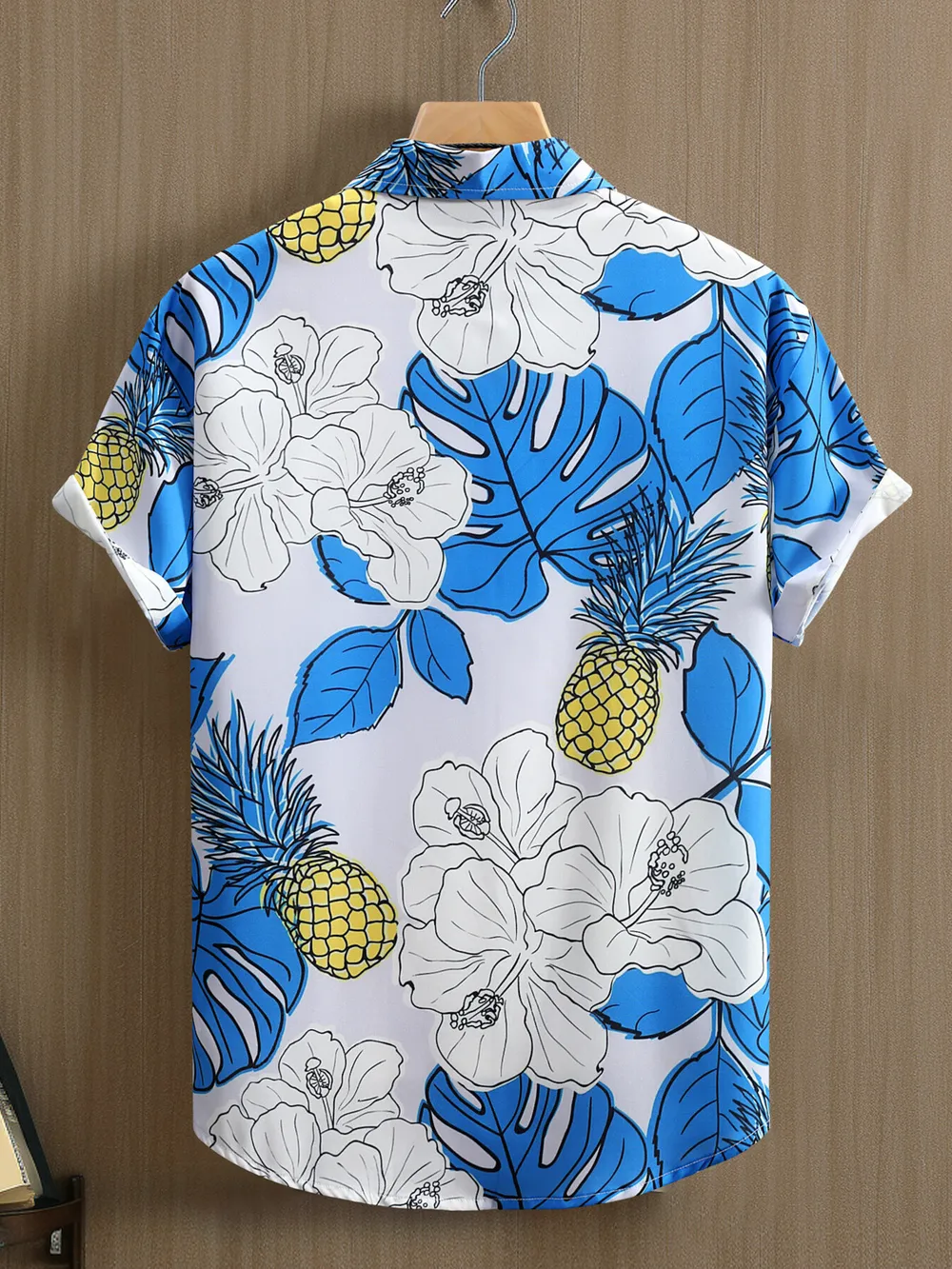 Men's Printed Button Up Short Sleeve Shirt, image 2