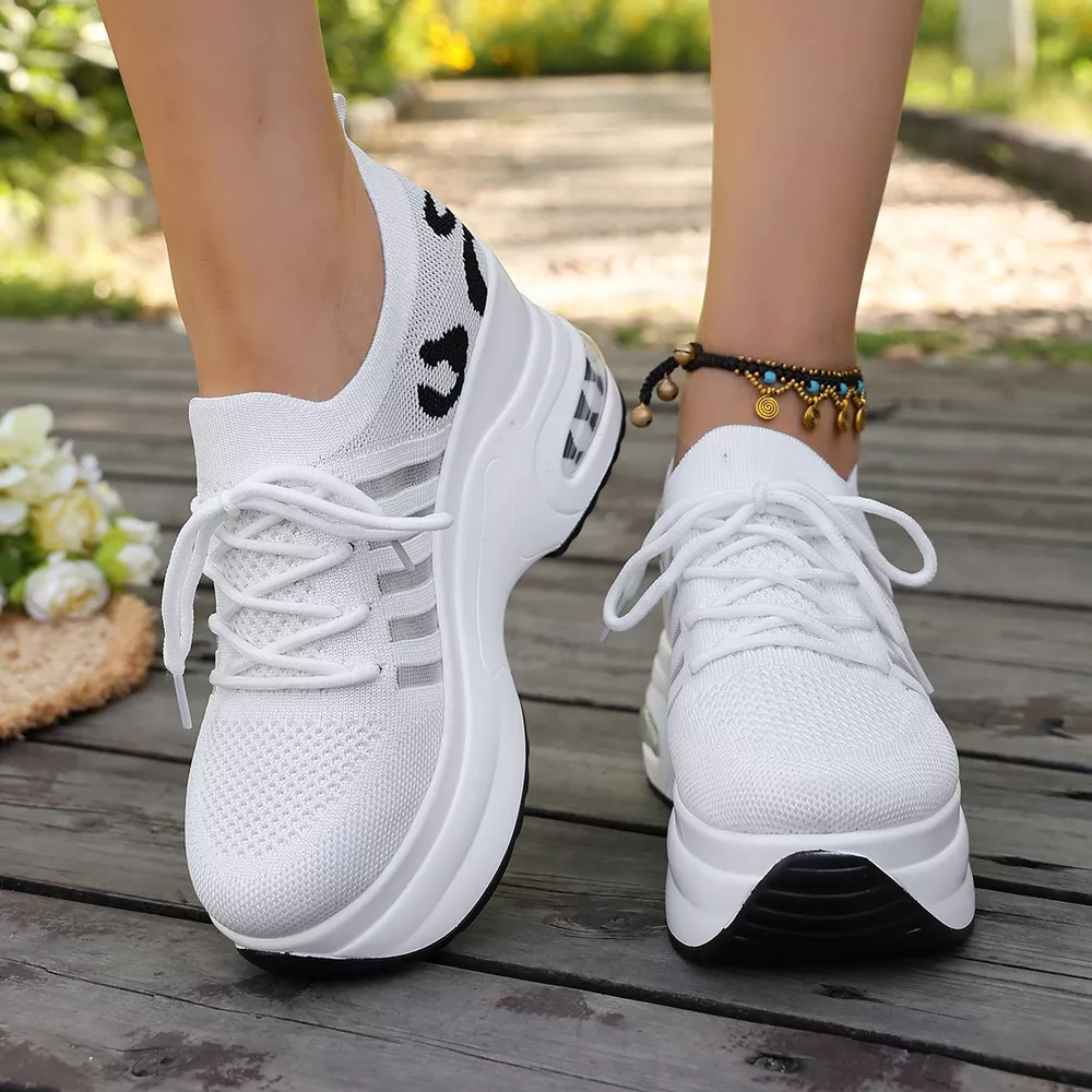 Round Toe Platform Sneakers, image 7