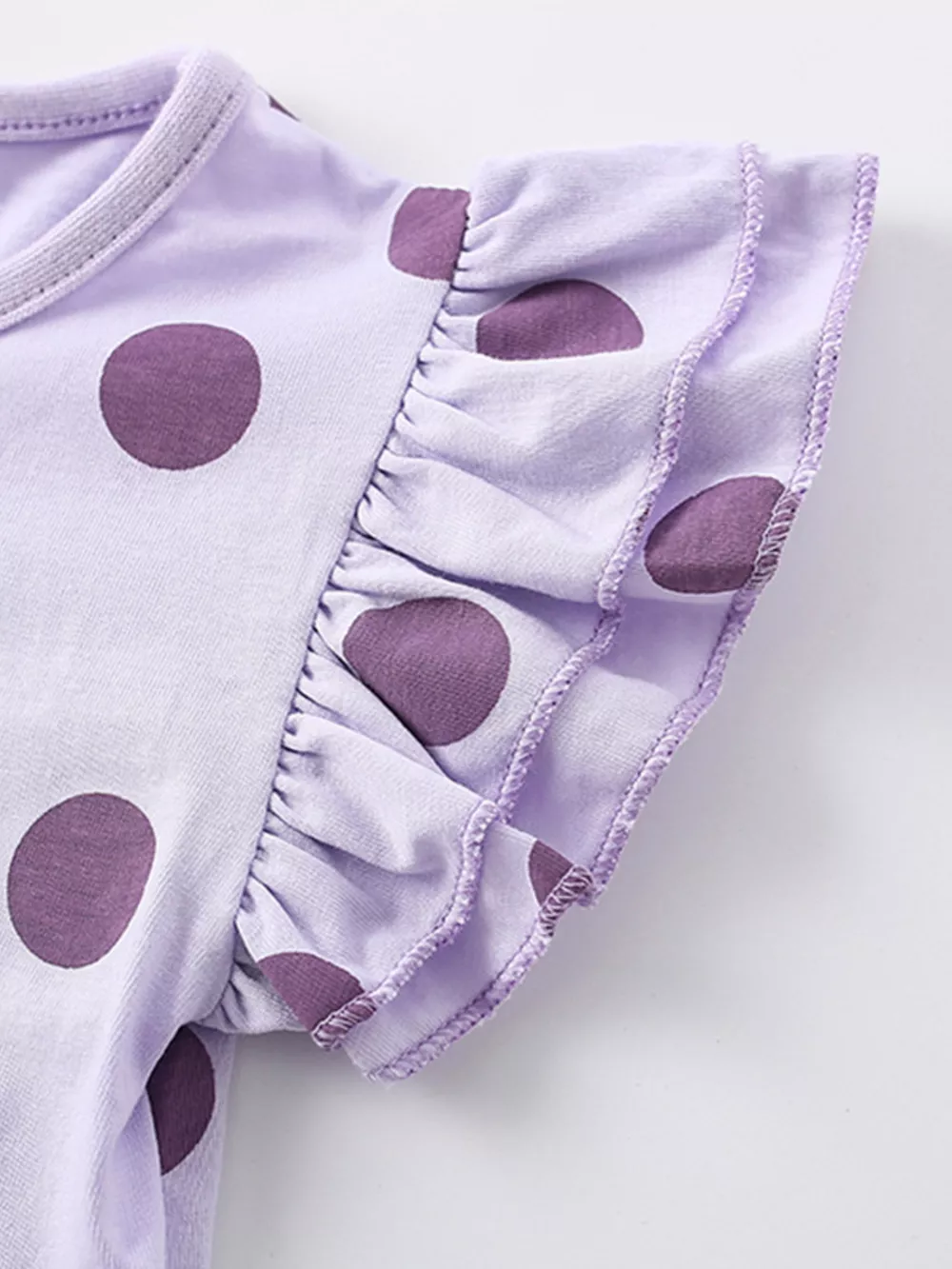 Children's Polka Dot Ruffle Sleeve Top & Shorts Set, image 5