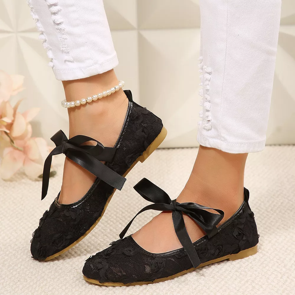 Bow Round Toe Slip-Ons