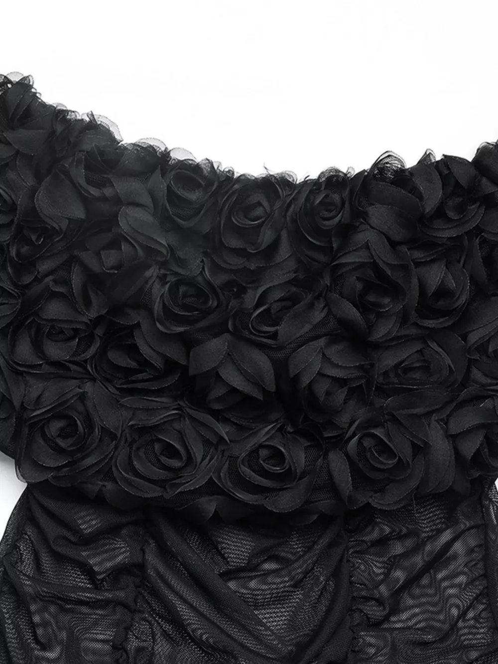 Flower Off-Shoulder Mesh Bodysuit, image 6