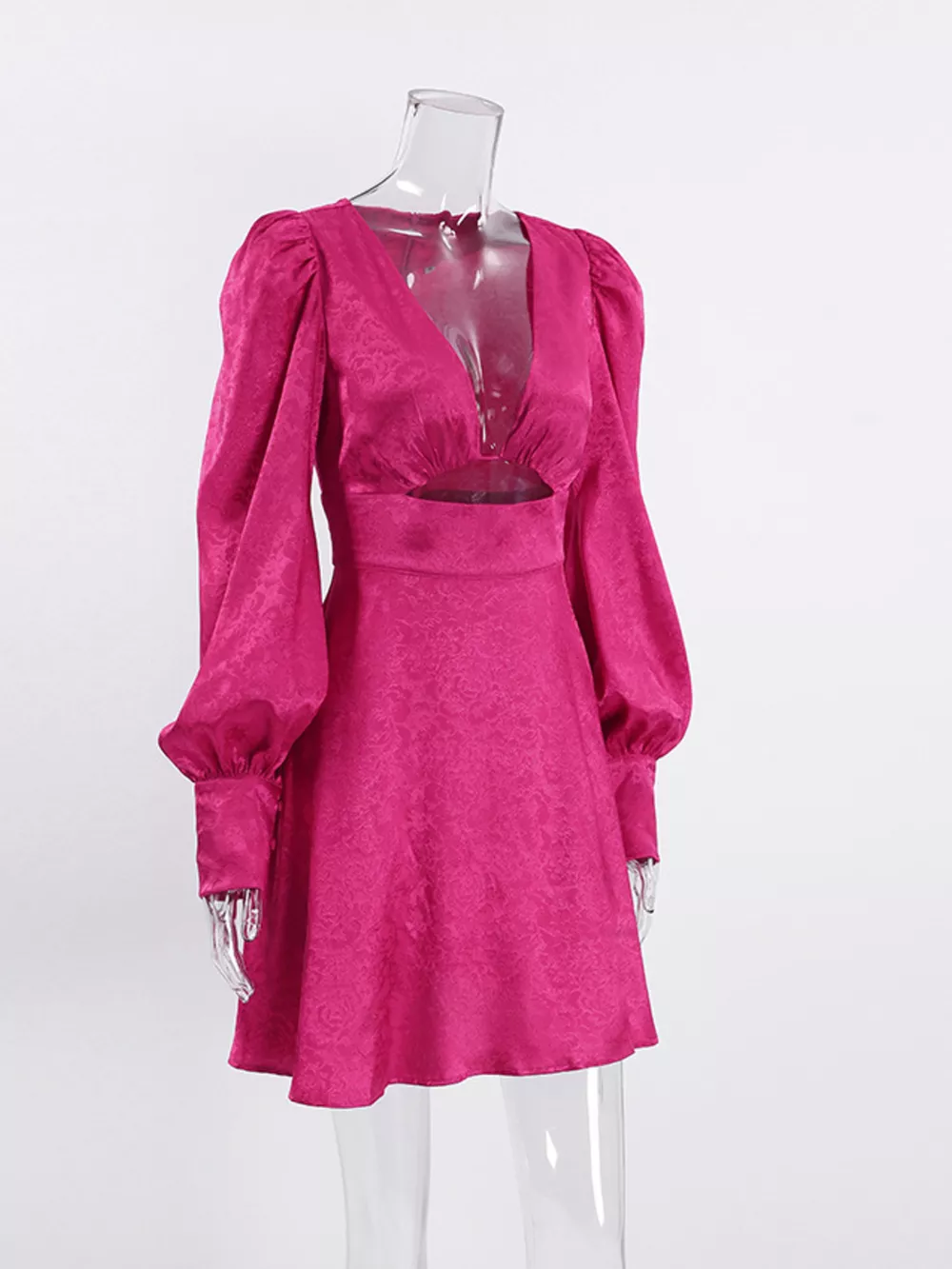 Cutout Lantern Sleeve Mini Dress, image 5