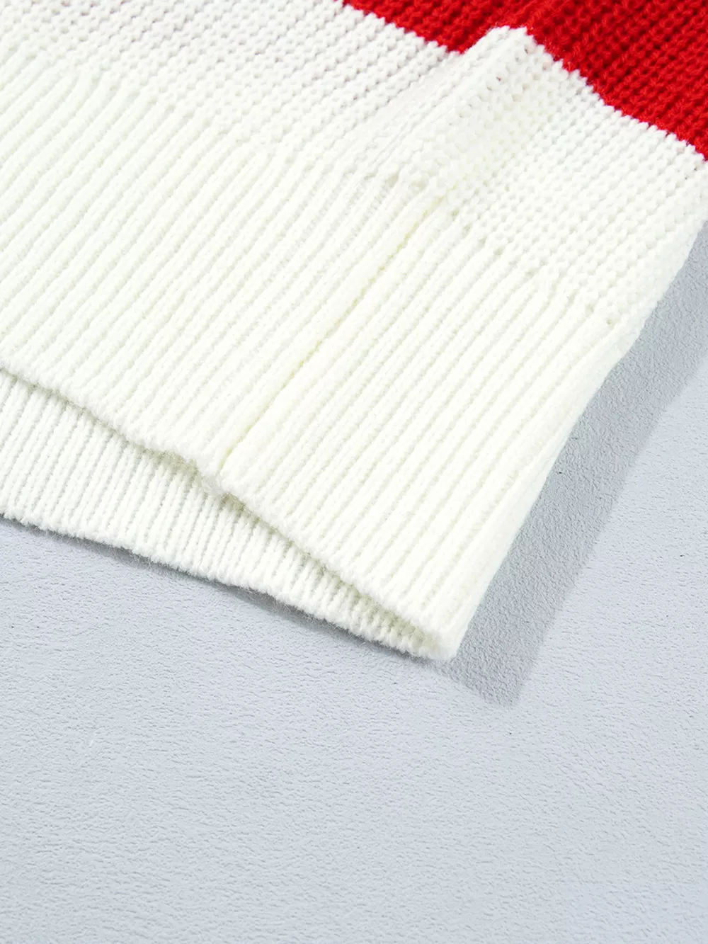 Stripe MERRY Drop Shoulder Long Sleeve Christmas Sweater, image 13