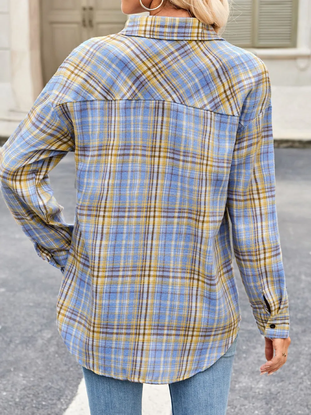 Plaid Button Up Long Sleeve Shirt, image 14