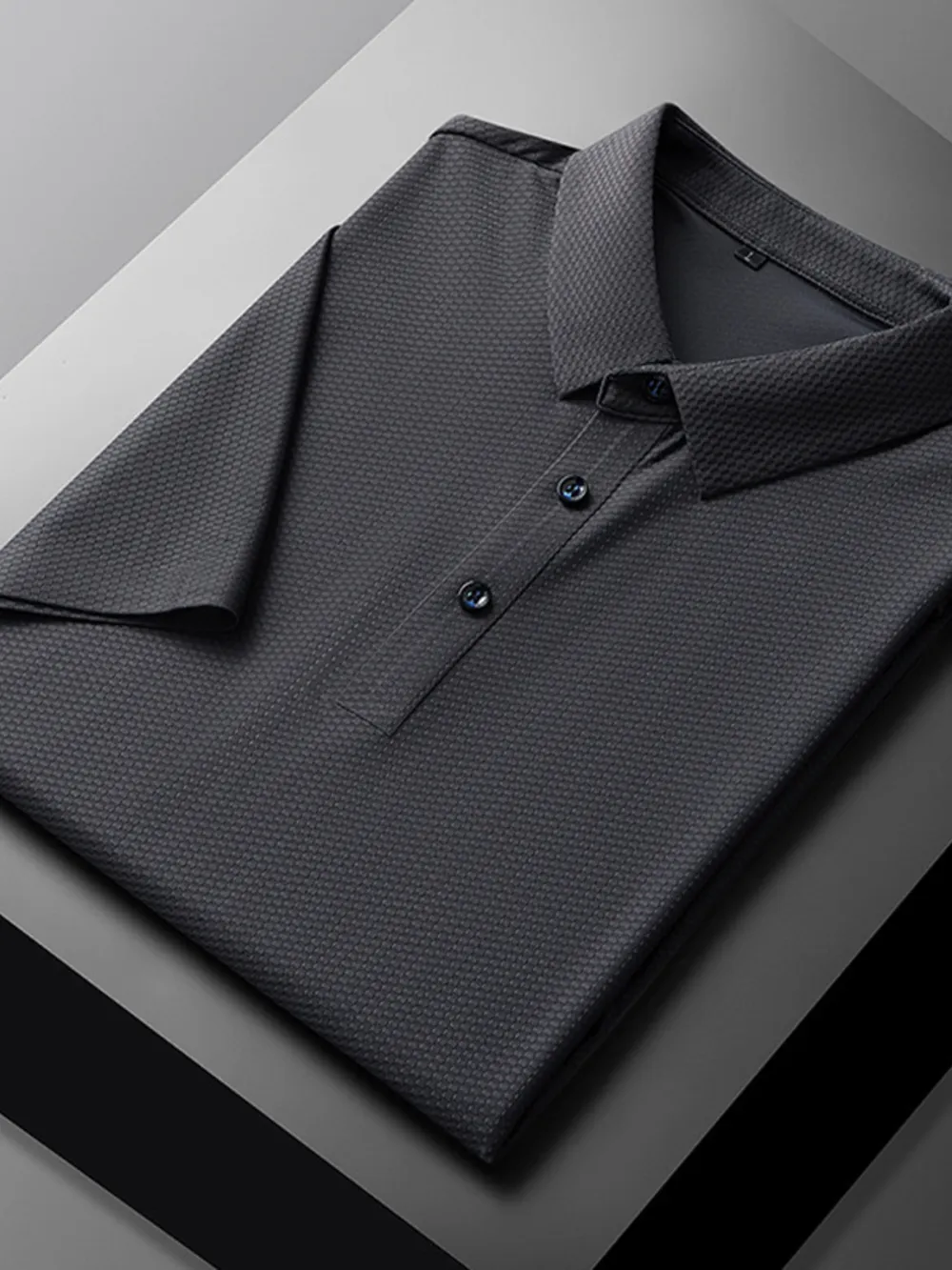 Men's Plus Size Breathable Short Sleeve Polo Shirt, image 6