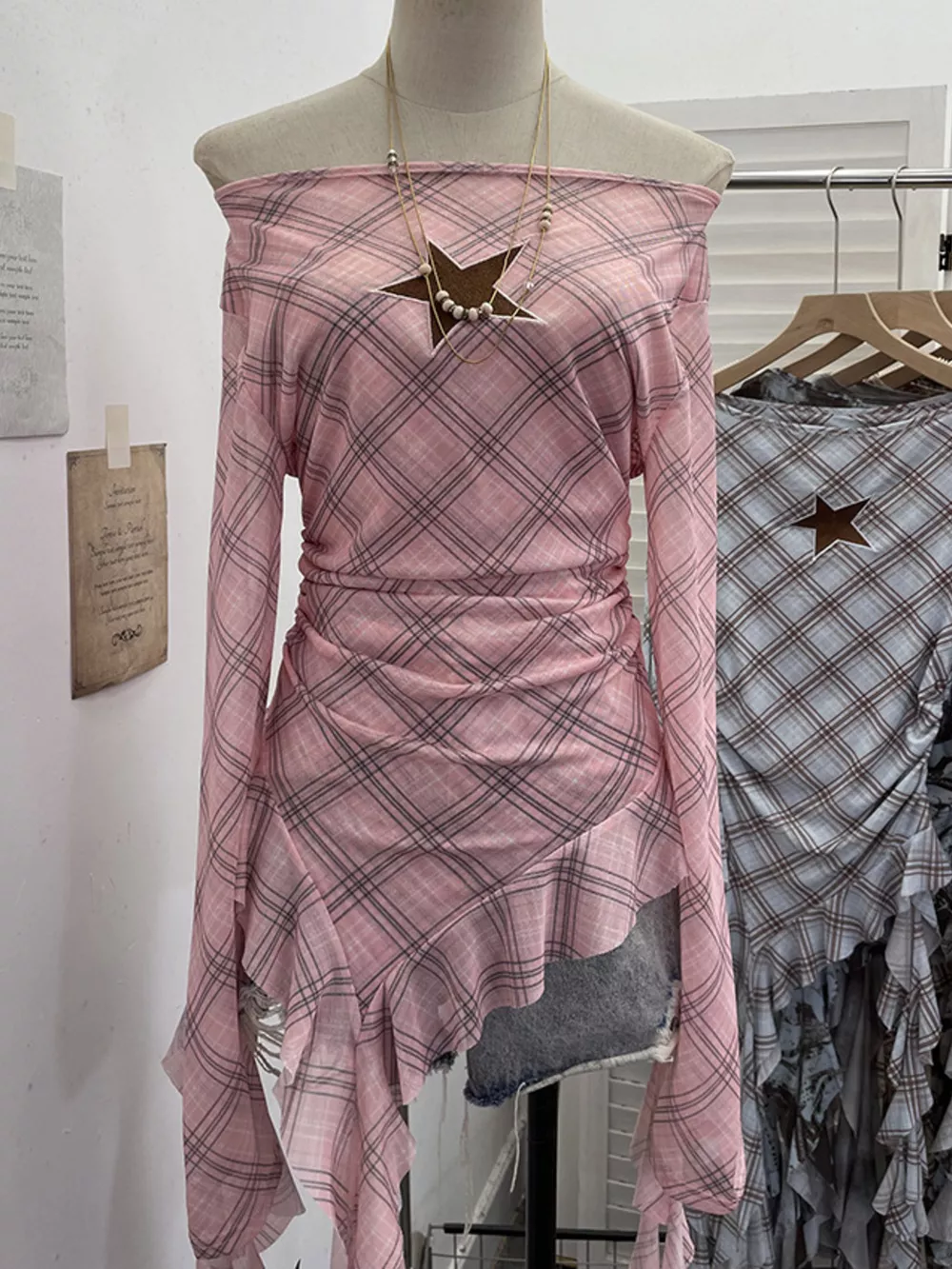 Off-Shoulder Ruffle Hem Top, image 6