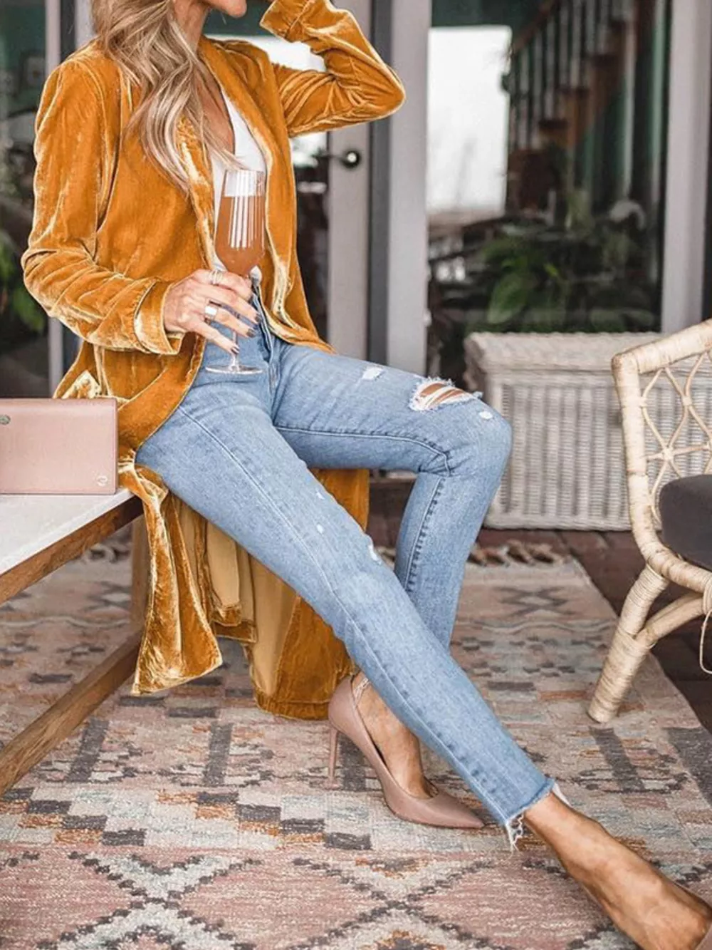 Open Front Long Sleeve Longline Cardigan, image 21