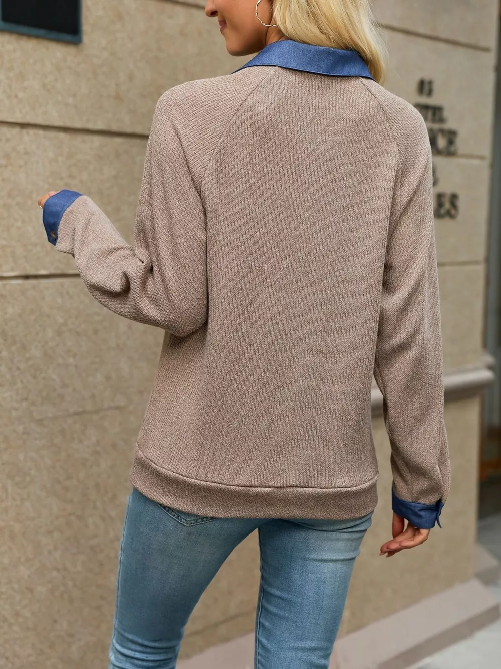 Button Detail Raglan Sleeve Top, image 14