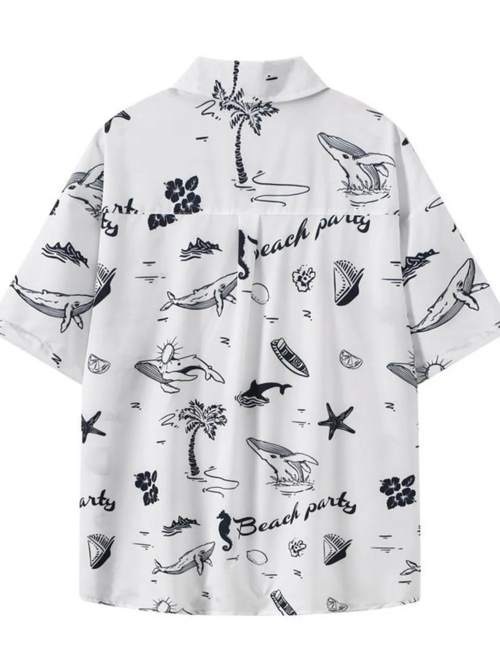 Men's Plus Size Tropical Print Short Sleeve Shirt, image 7