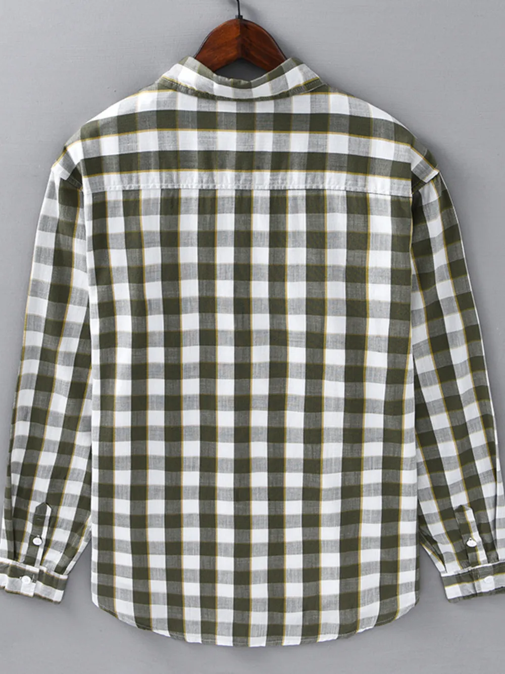 Men's Plus Size Plaid Button-Up Casual Shirt, image 3