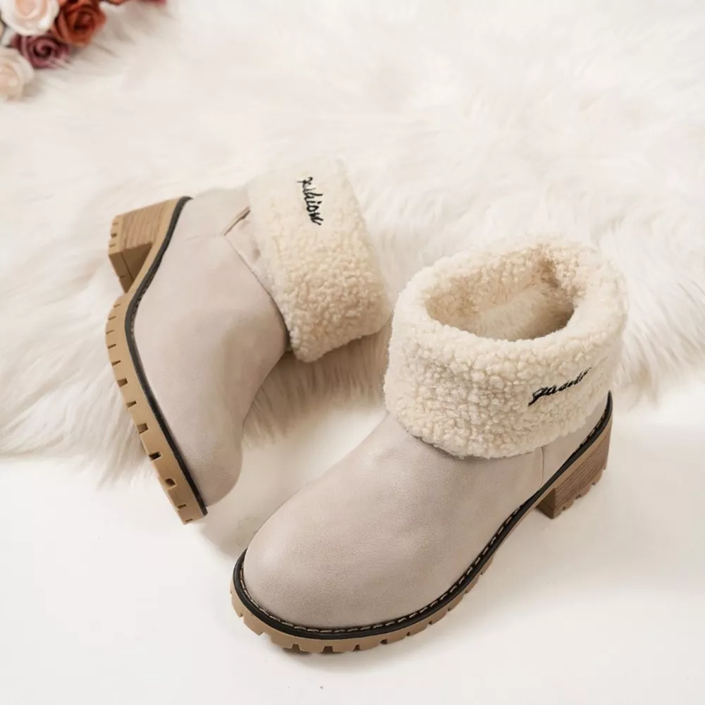 Round Toe Block Heels Boots, image 5