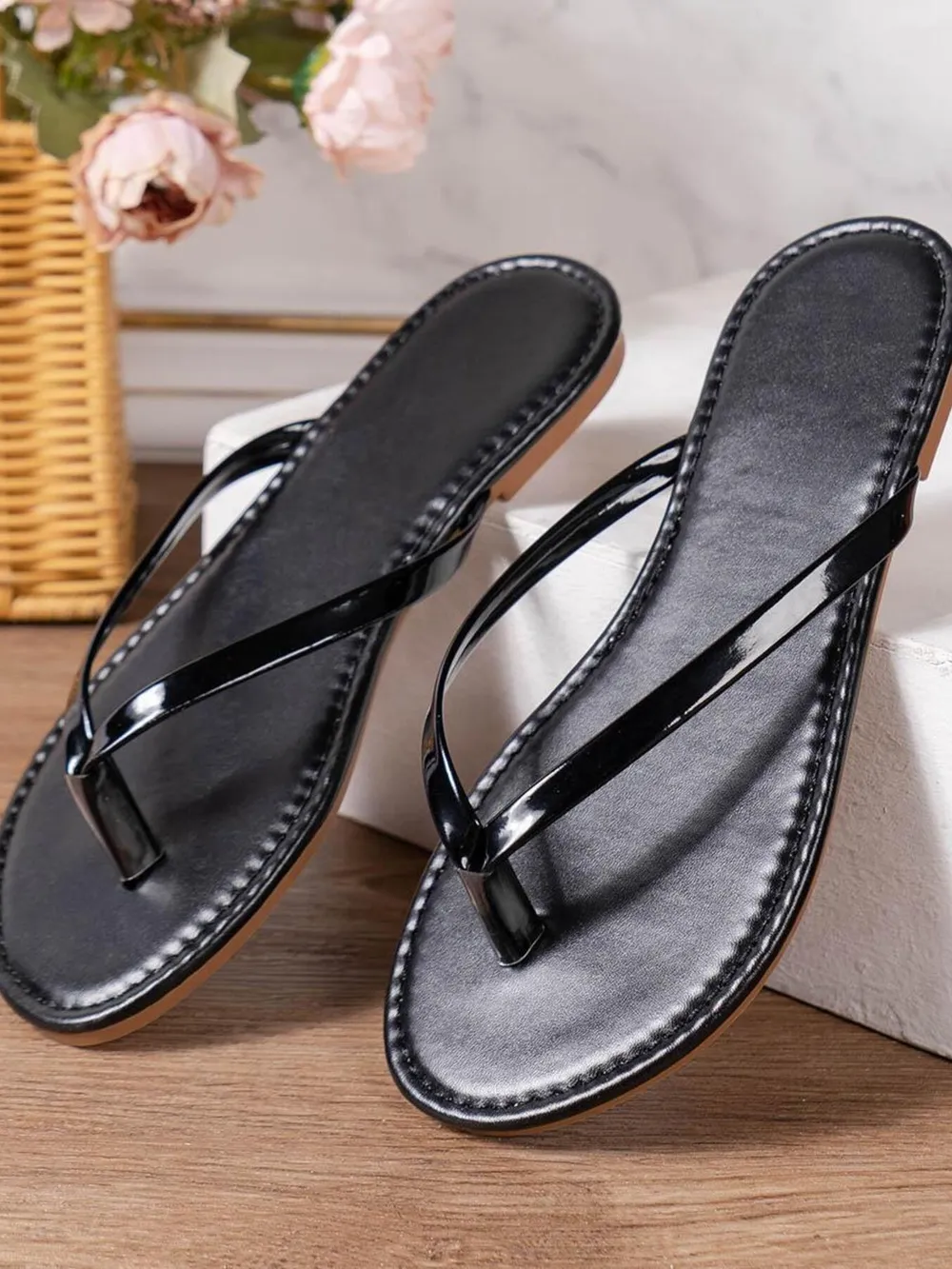 Toe Post Flat Sandals, image 2