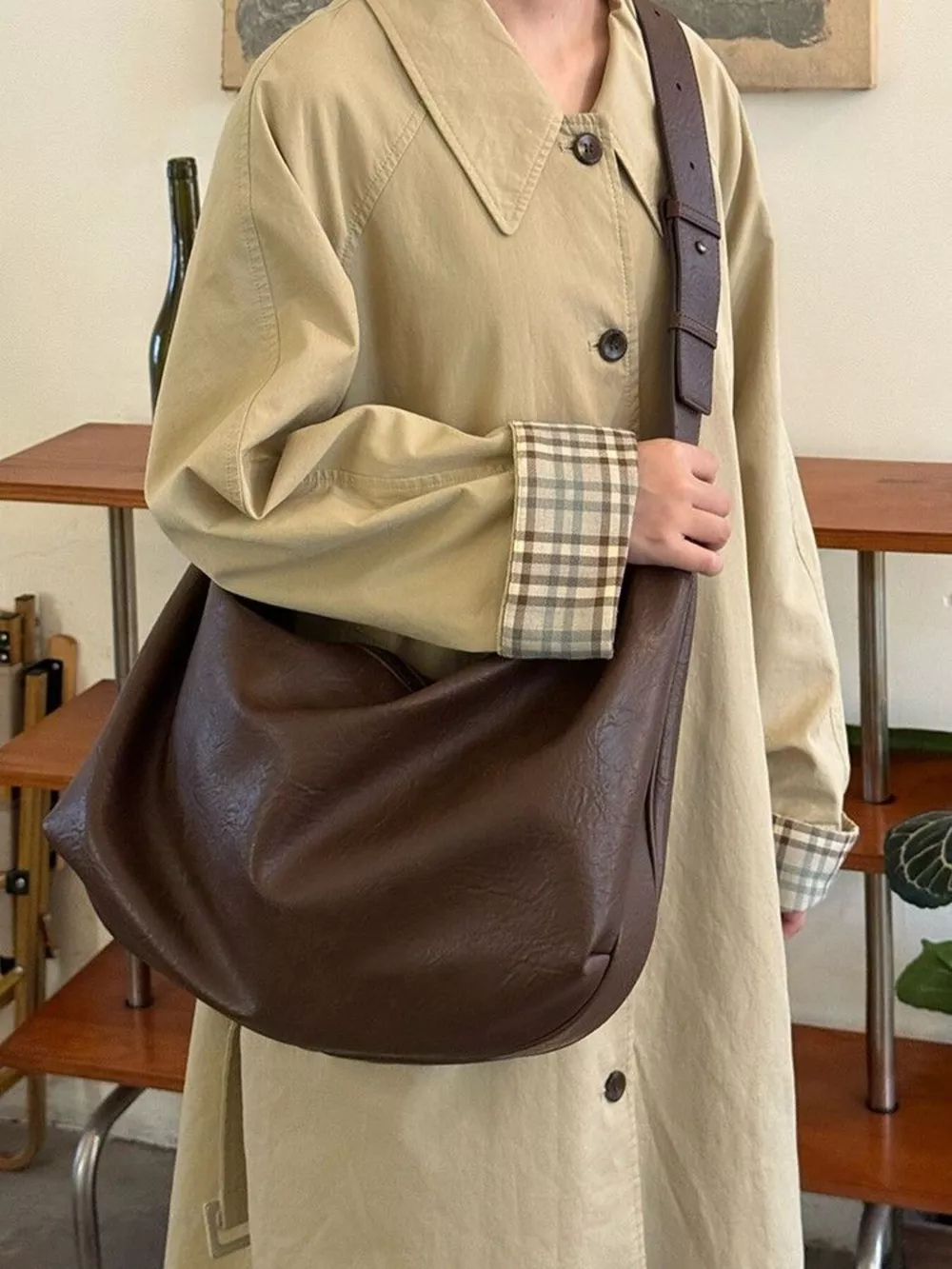 Large Capacity Faux Leather Tote Bag