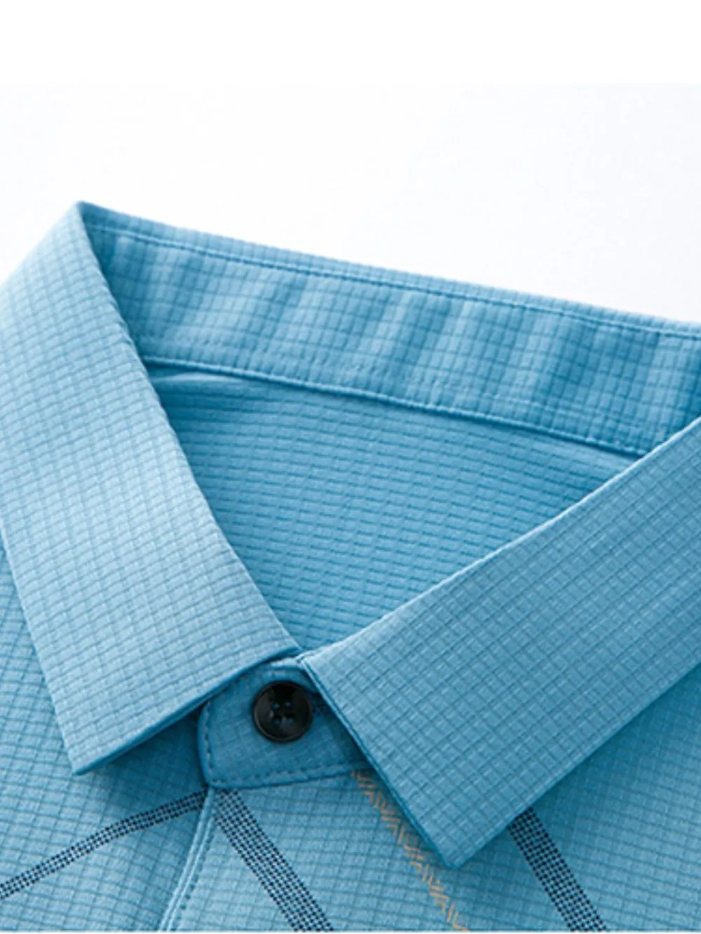 Men's Plus Size Geometric Pattern Quick-Dry Polo, image 3